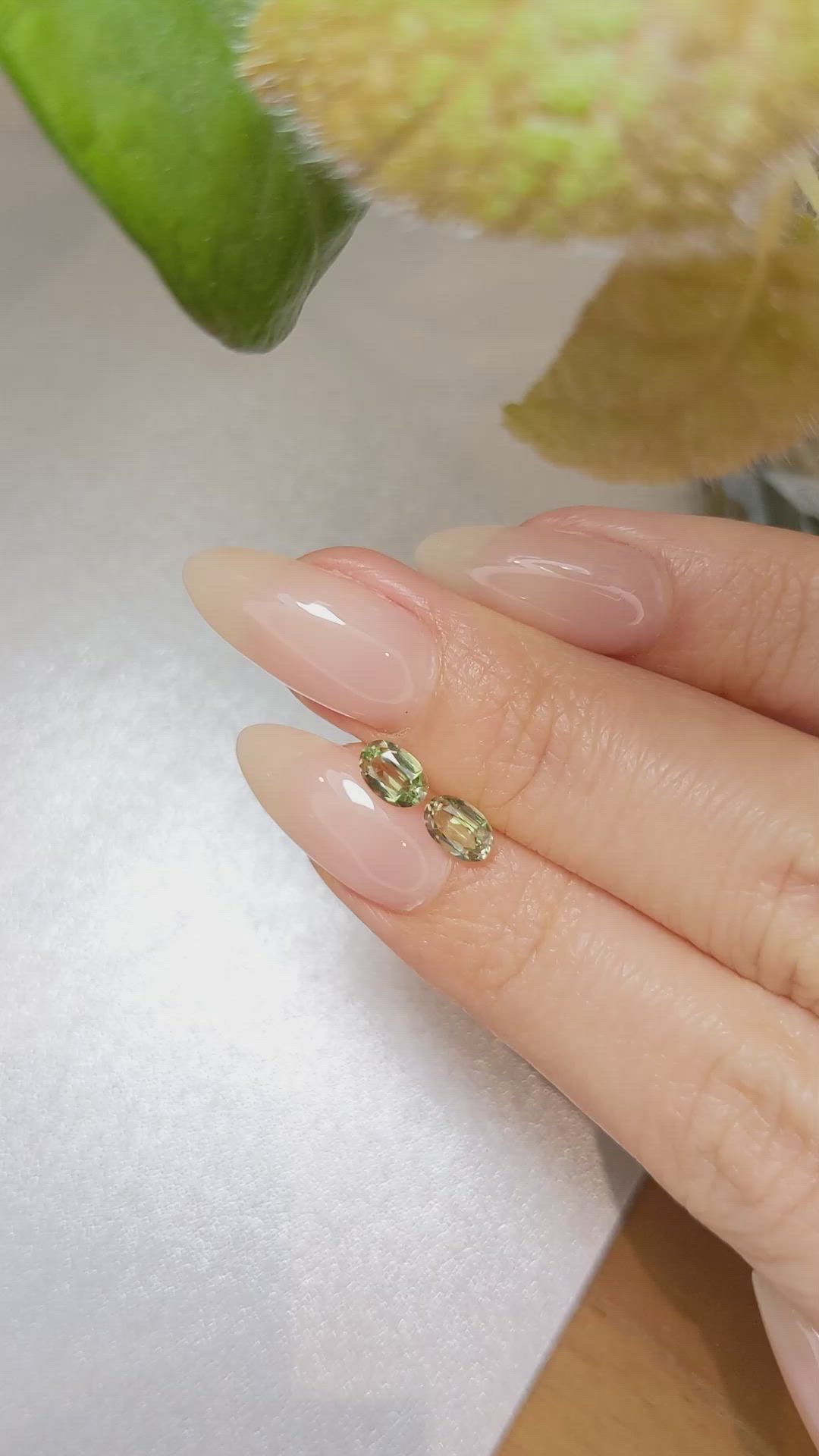 1.10 Ct.Tw.Total Carat Weight Alexandrite Pair from Ceylon (Sri Lanka) Size Video