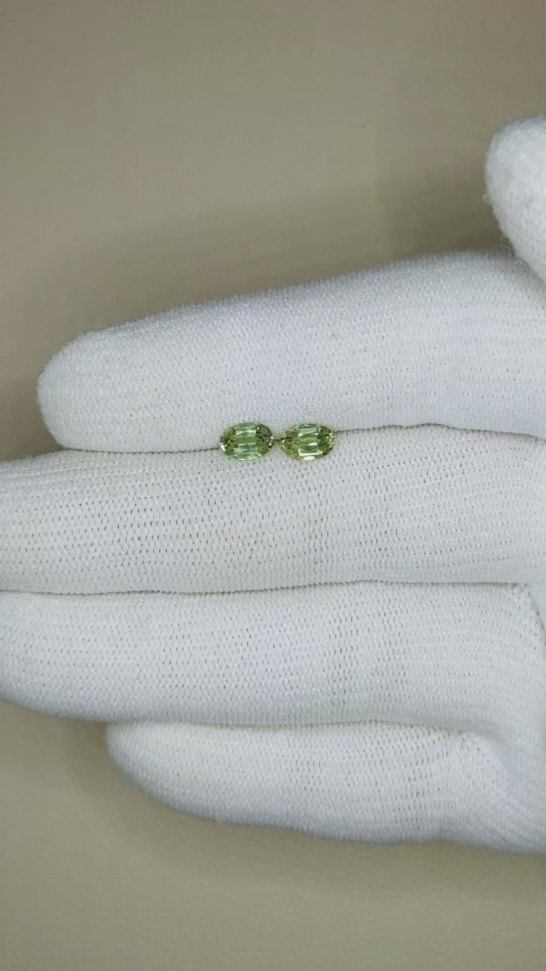 1.10 Ct.Tw.Total Carat Weight Alexandrite Pair from Ceylon (Sri Lanka) Size Video