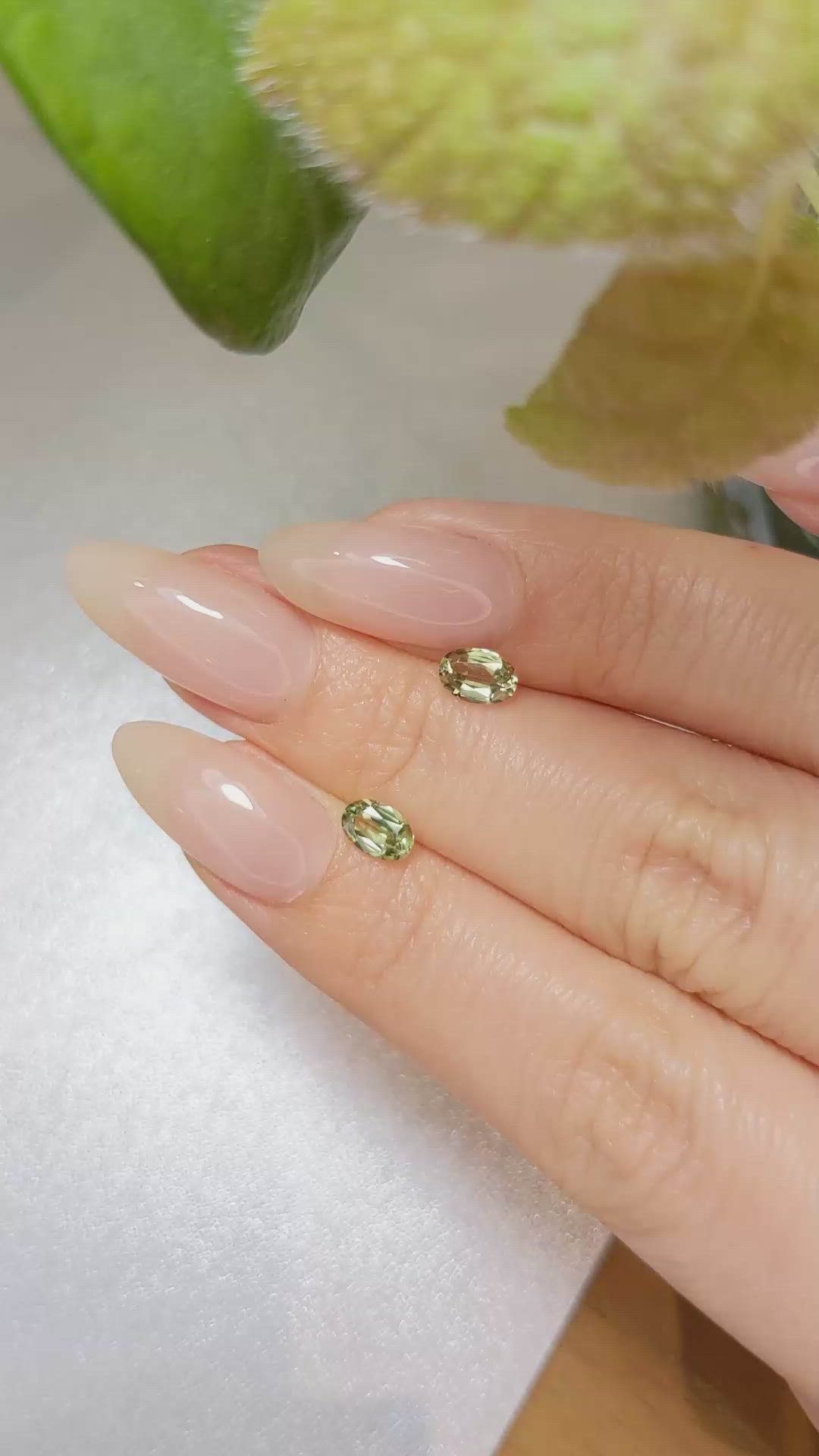 1.10 Ct.Tw.Total Carat Weight Alexandrite Pair from Ceylon (Sri Lanka) Size Video