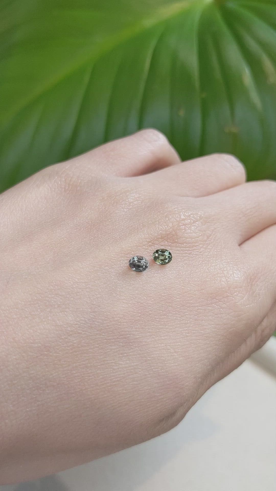 0.78&nbsp;Ct.Tw.Total Carat Weight Alexandrite Pair from Ceylon (Sri Lanka) Size Video