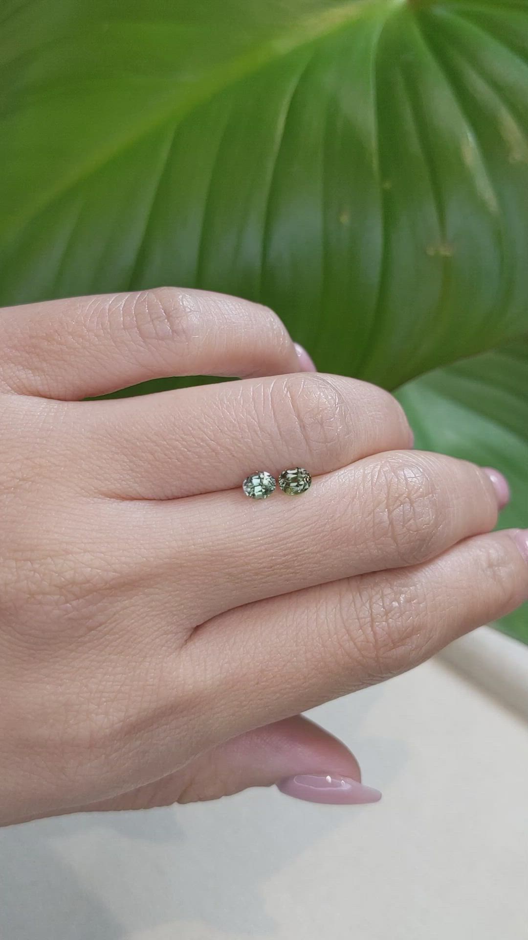 0.78&nbsp;Ct.Tw.Total Carat Weight Alexandrite Pair from Ceylon (Sri Lanka) Size Video