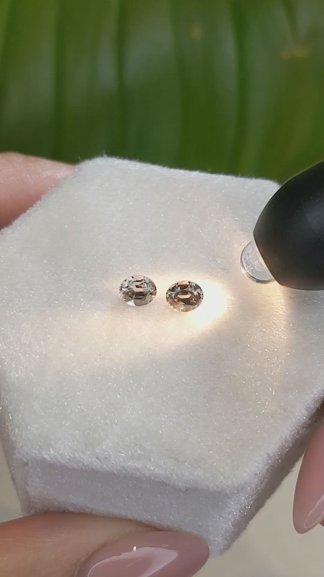 0.78&nbsp;Ct.Tw.Total Carat Weight Alexandrite Pair from Ceylon (Sri Lanka) Size Video