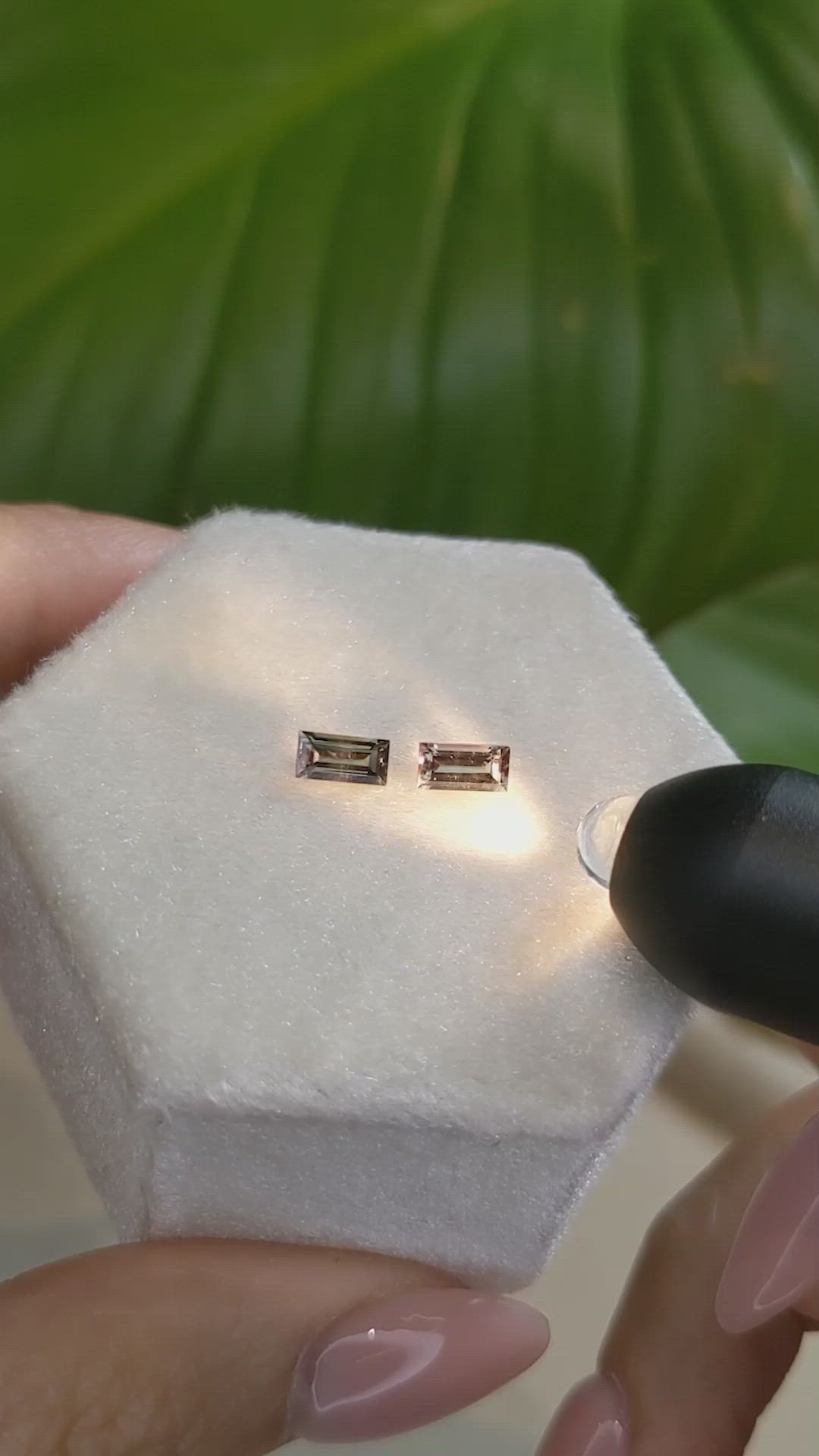 0.76&nbsp;Ct.Tw.Total Carat Weight Alexandrite Pair from Ceylon (Sri Lanka) Size Video