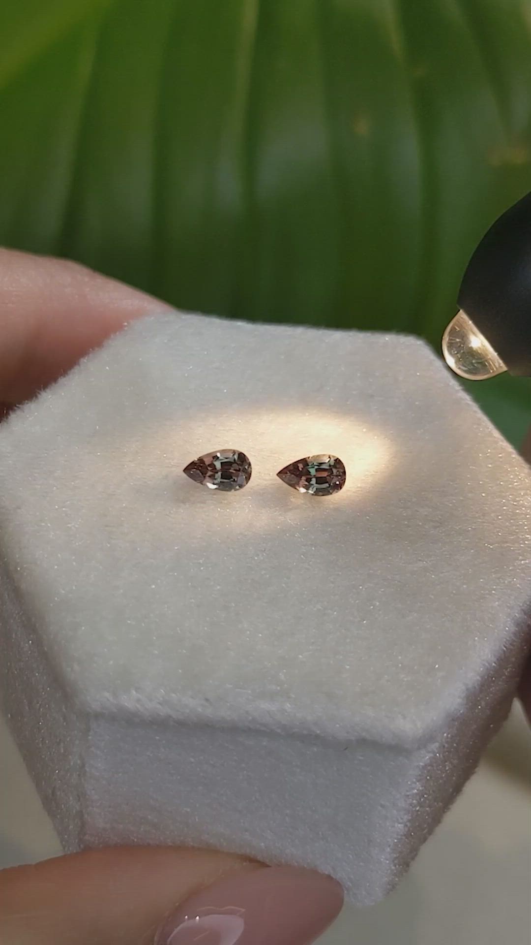 0.75 Ct.Tw.Total Carat Weight Alexandrite Pair from Ceylon (Sri Lanka) Size Video