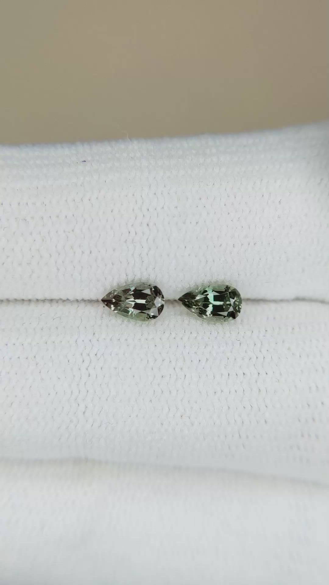 0.75 Ct.Tw.Total Carat Weight Alexandrite Pair from Ceylon (Sri Lanka) Size Video