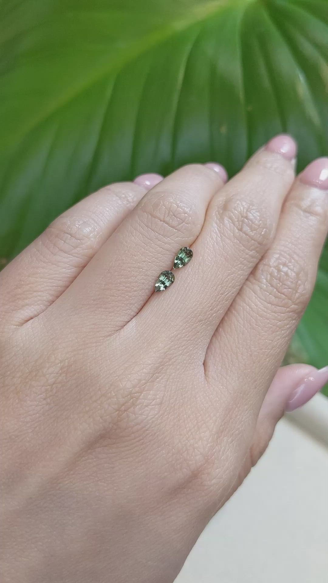 0.75 Ct.Tw.Total Carat Weight Alexandrite Pair from Ceylon (Sri Lanka) Size Video