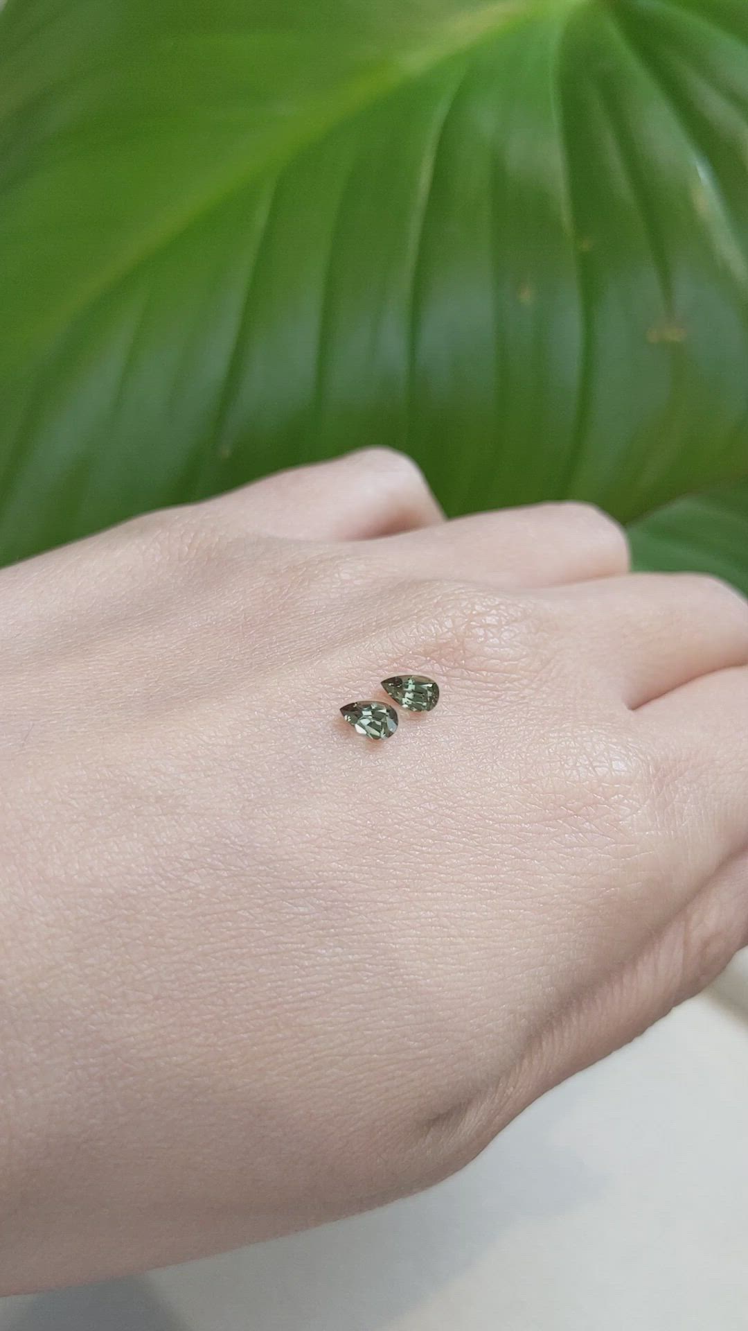 0.75 Ct.Tw.Total Carat Weight Alexandrite Pair from Ceylon (Sri Lanka) Size Video