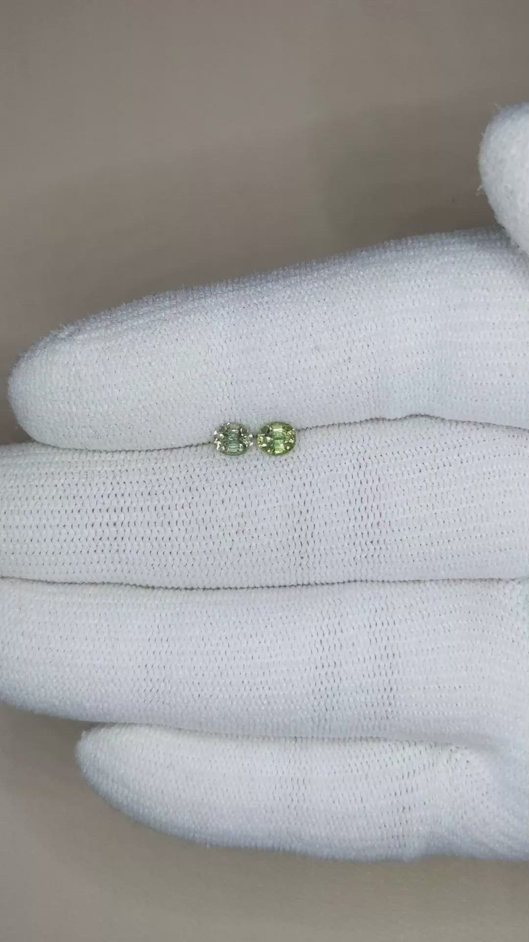 0.67&nbsp;Ct.Tw.Total Carat Weight Alexandrite Pair from Ceylon (Sri Lanka) Size Video