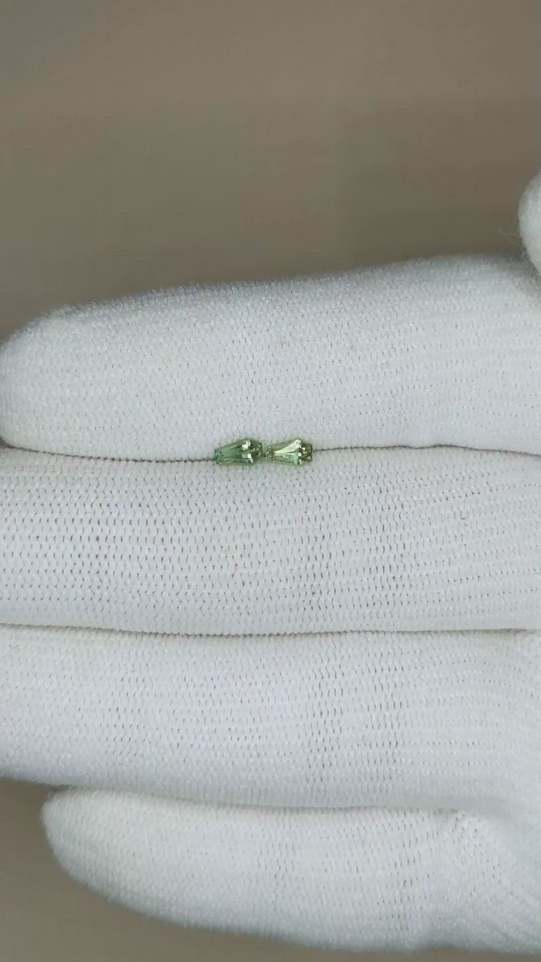 0.42&nbsp;Ct.Tw.Total Carat Weight Alexandrite Pair from Ceylon (Sri Lanka) Size Video