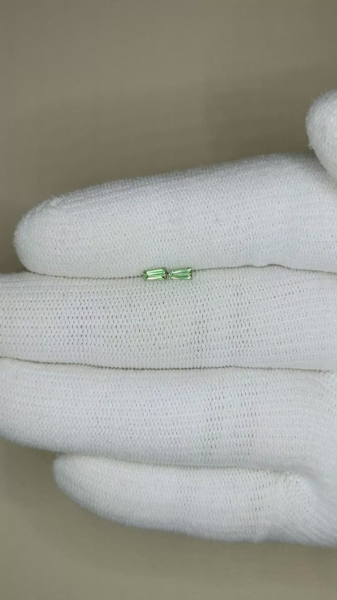 0.25 Ct.Tw.Total Carat Weight Alexandrite Pair from Ceylon (Sri Lanka) Size Video