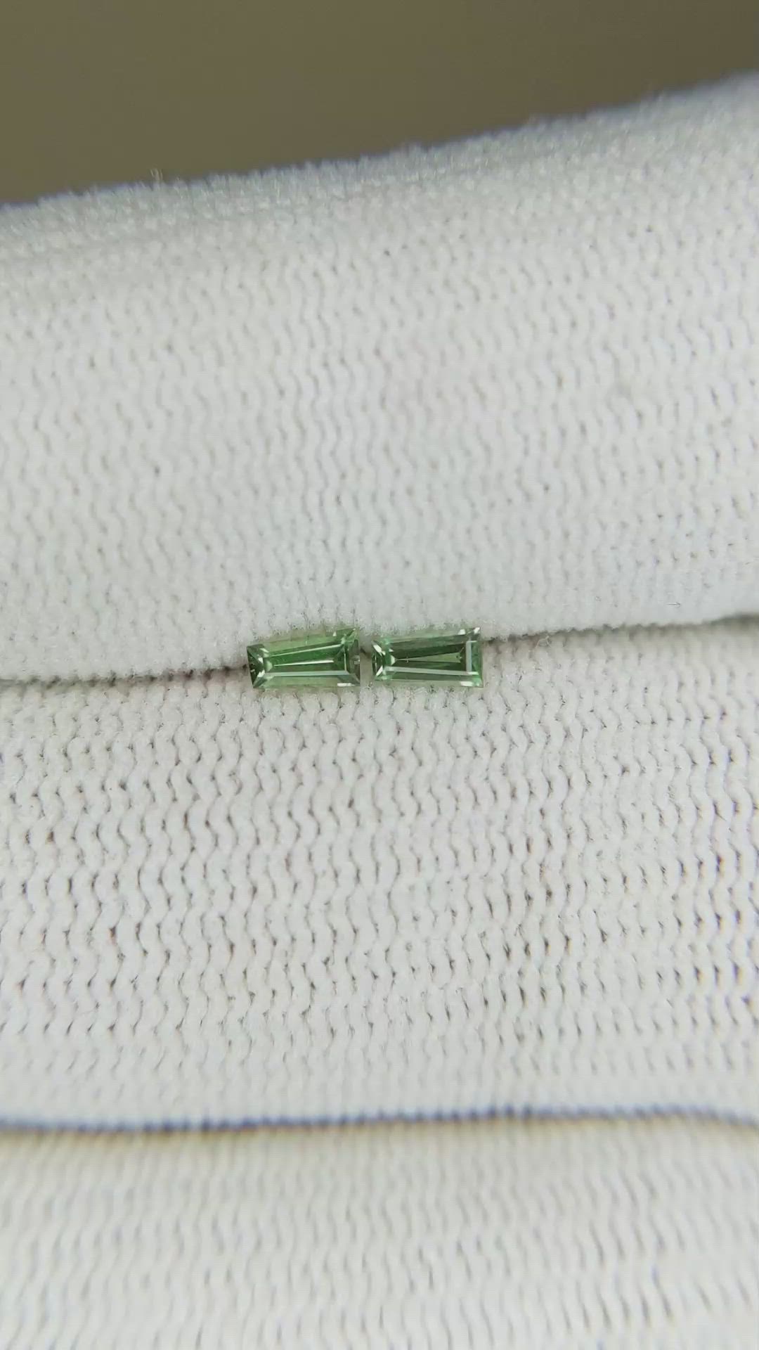 0.25 Ct.Tw.Total Carat Weight Alexandrite Pair from Ceylon (Sri Lanka) Size Video