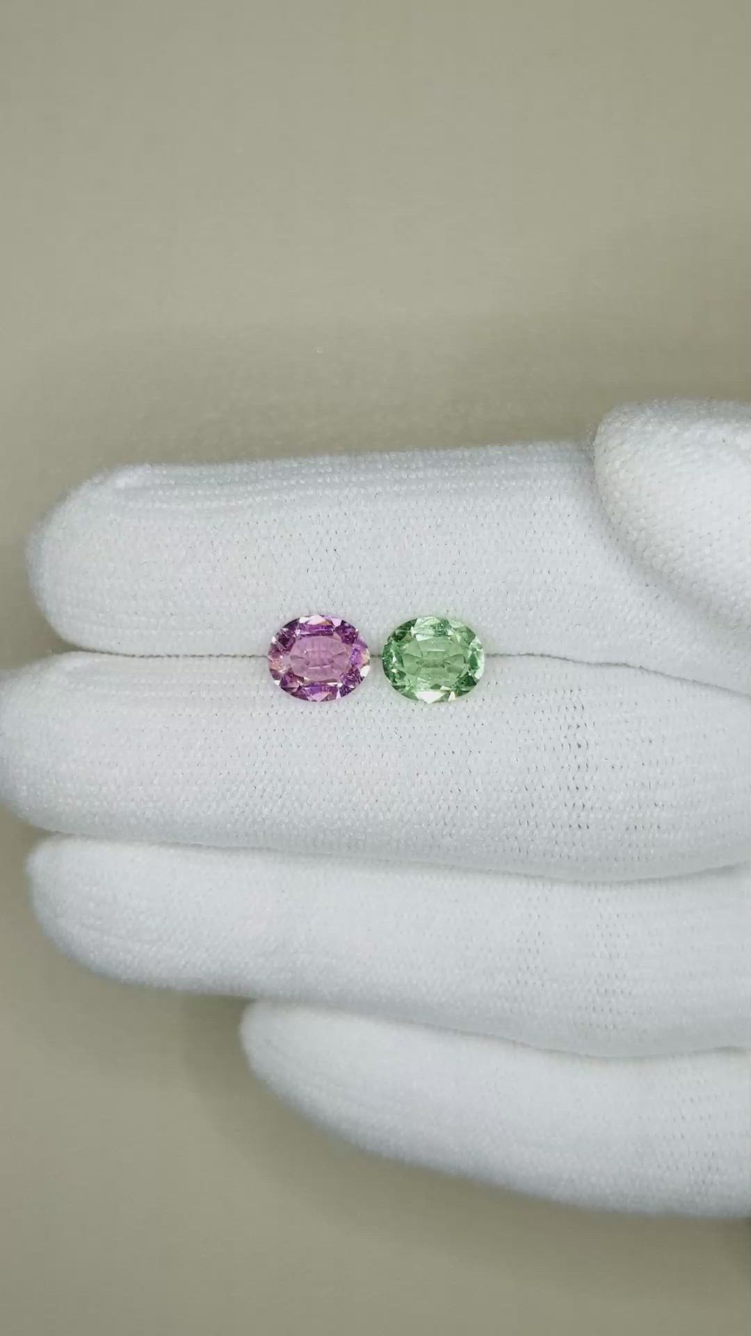 2.00&nbsp;Ct.Tw.Total Carat Weight Paraiba Tourmaline Pair from Mozambique Size Video