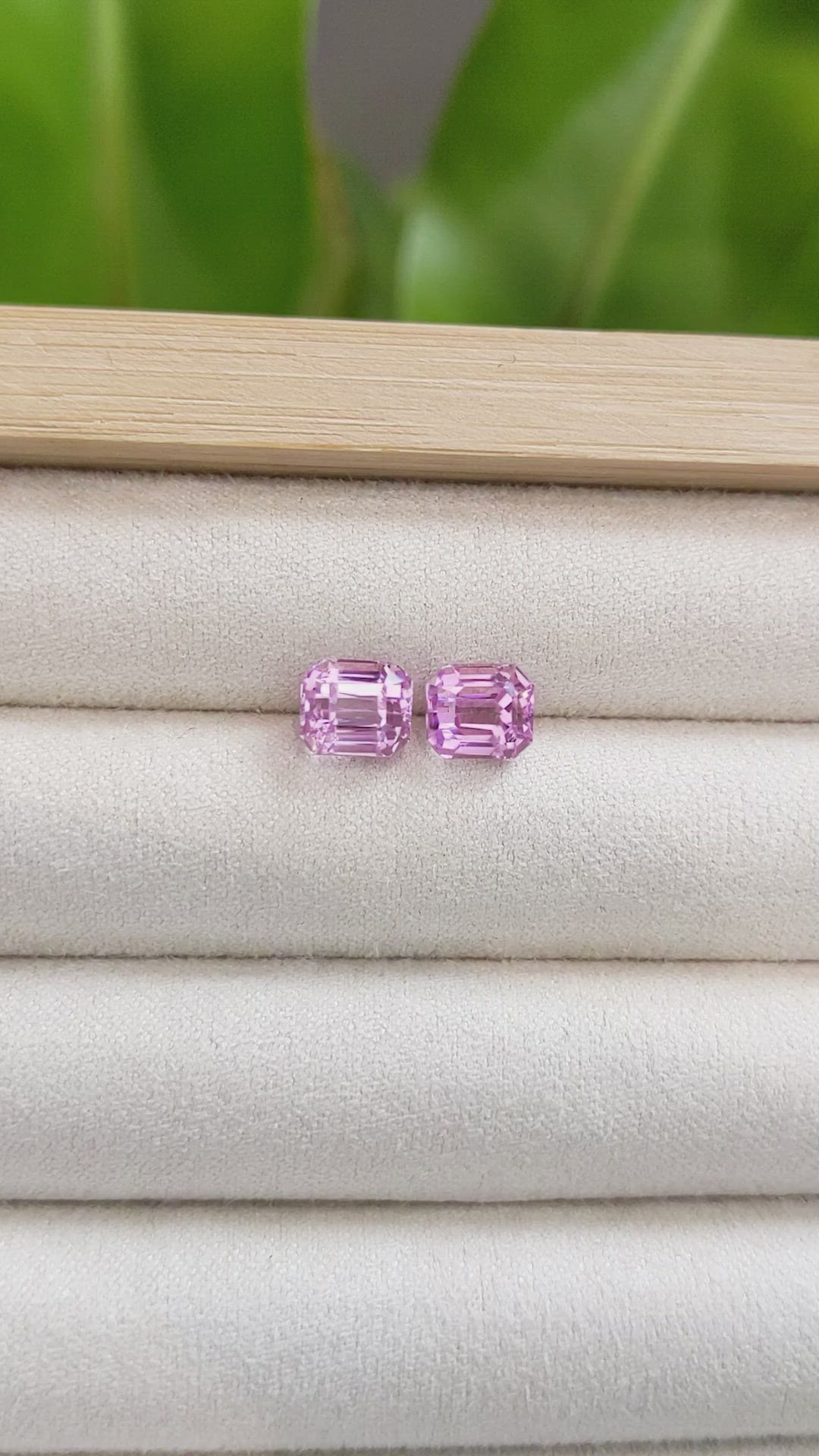 4.06&nbsp;Ct.Tw.Total Carat Weight Kunzite Pair from Afghanistan Size Video