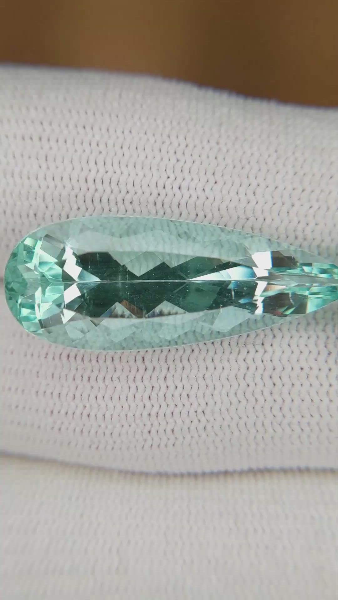 25.28 Ct.Tw.Total Carat Weight Aquamarine Pair from Brazil Size Video