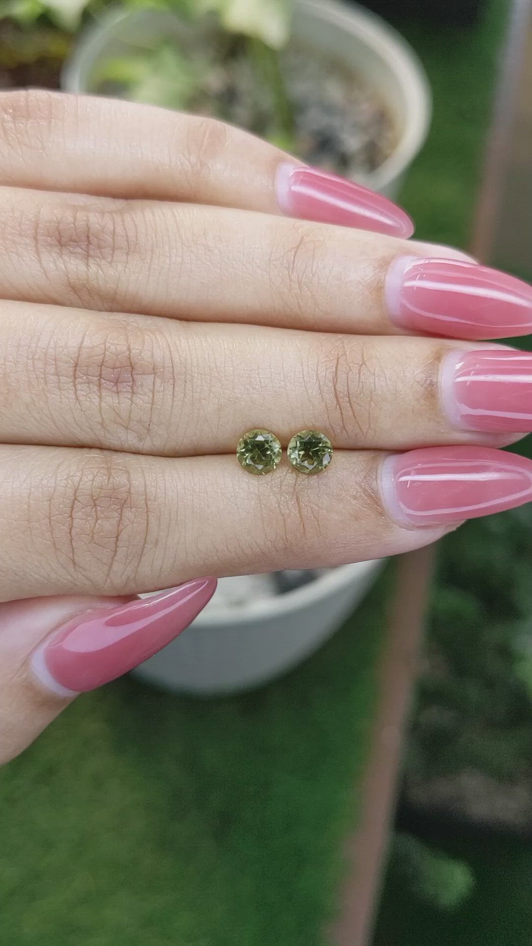 1.04 Ct.Tw.Total Carat Weight Tourmaline Pair from Ceylon (Sri Lanka) Size Video
