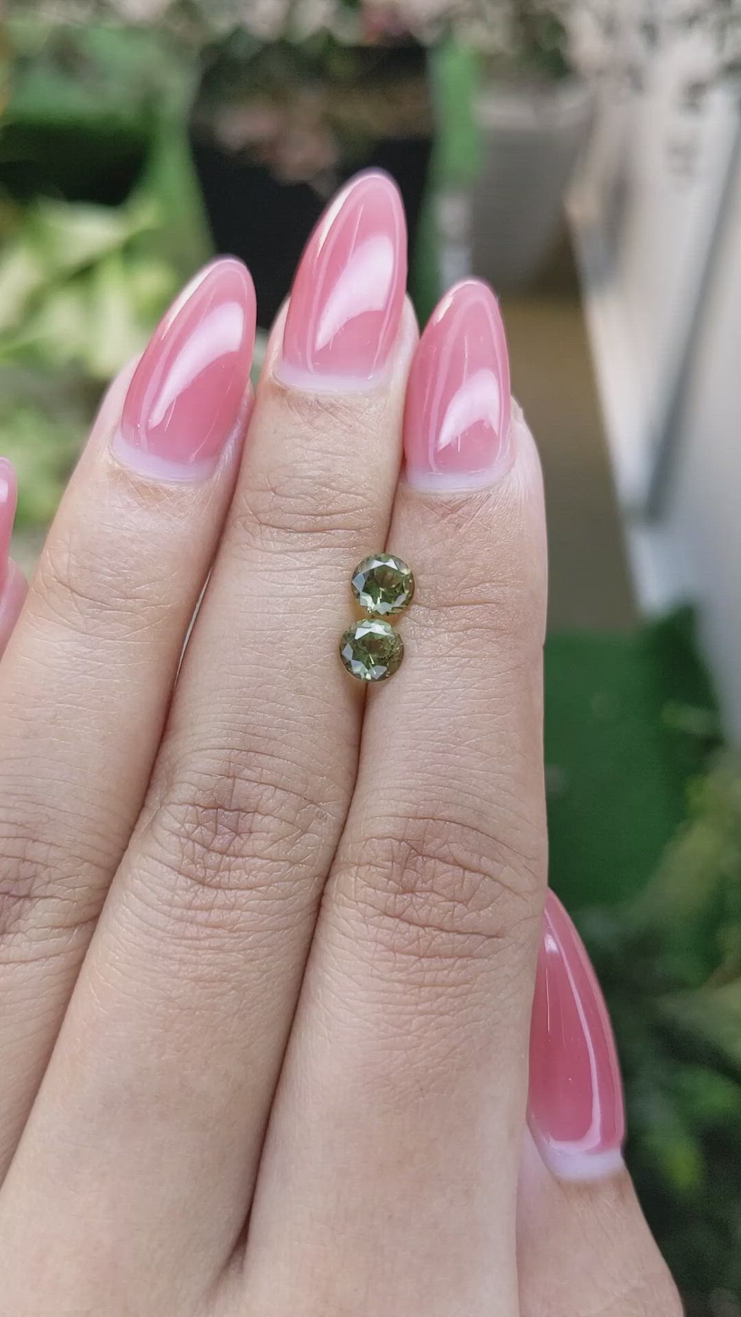 1.04 Ct.Tw.Total Carat Weight Tourmaline Pair from Ceylon (Sri Lanka) Size Video
