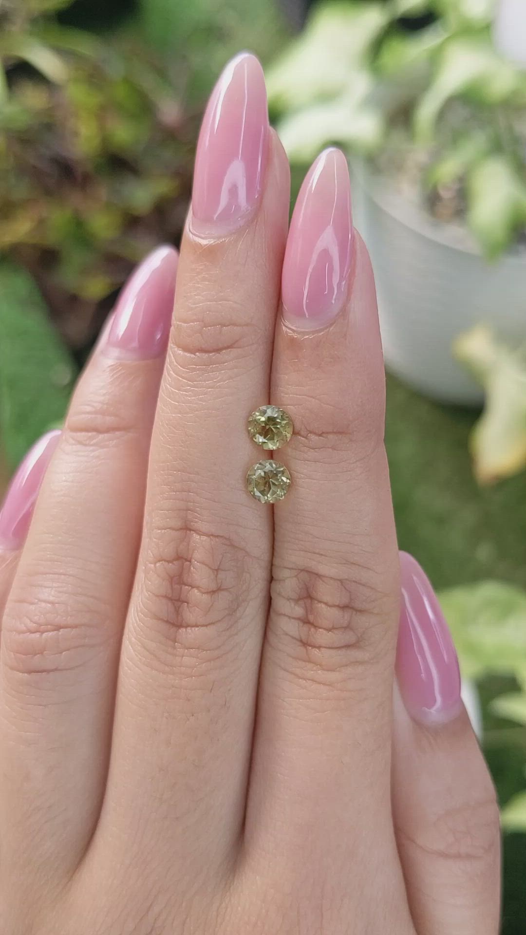 1.09 Ct.Tw.Total Carat Weight Tourmaline Pair from Ceylon (Sri Lanka) Size Video