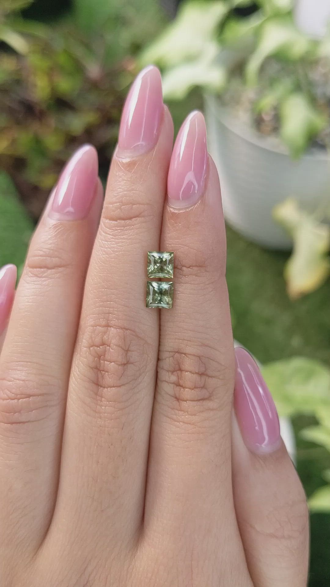 1.45 Ct.Tw.Total Carat Weight Tourmaline Pair from Ceylon (Sri Lanka) Size Video