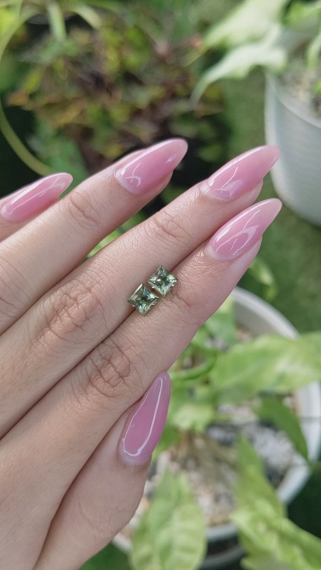 1.45 Ct.Tw.Total Carat Weight Tourmaline Pair from Ceylon (Sri Lanka) Size Video