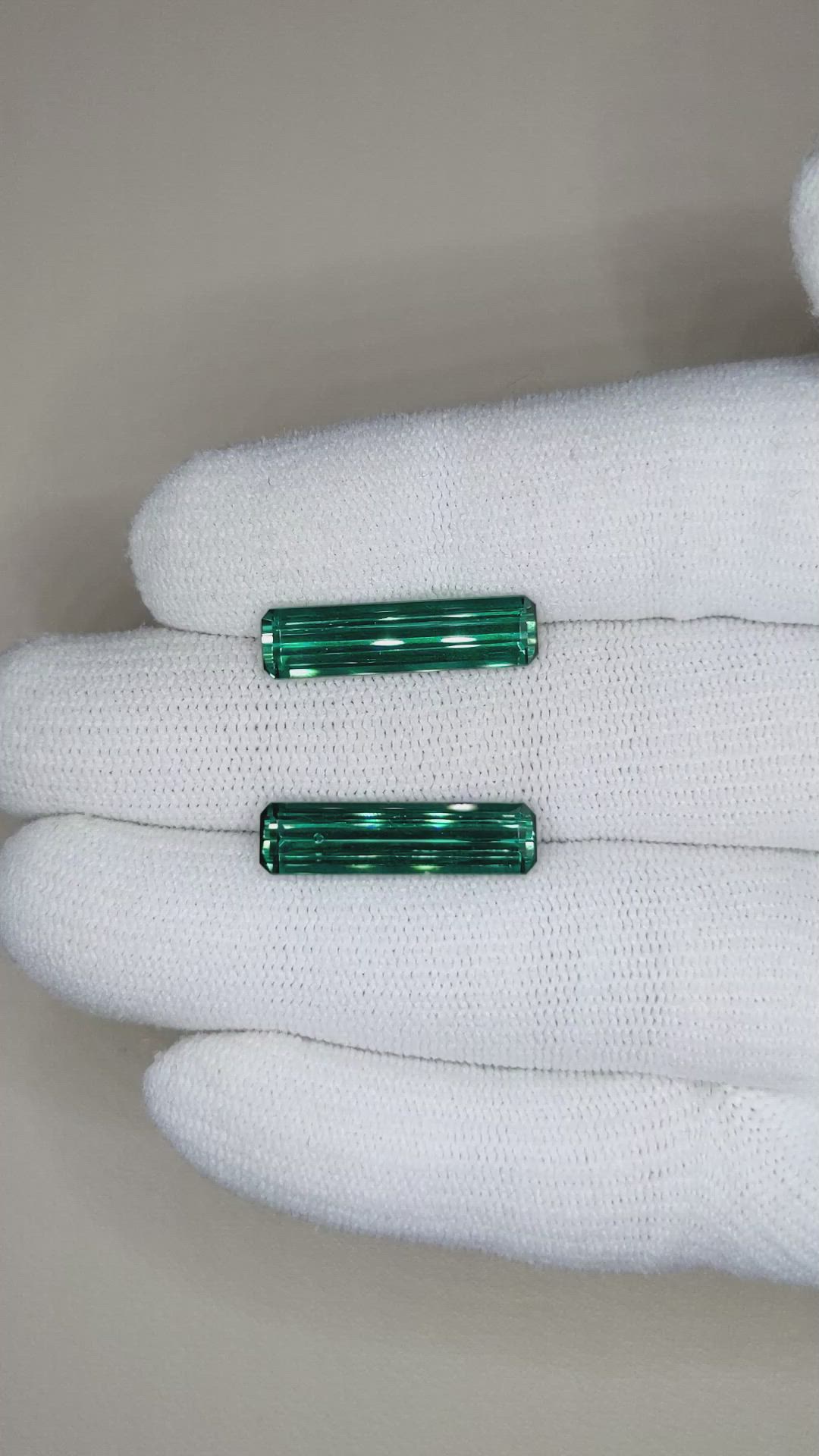 9.14 Ct.Tw.Total Carat Weight Tourmaline Pair from Brazil Size Video