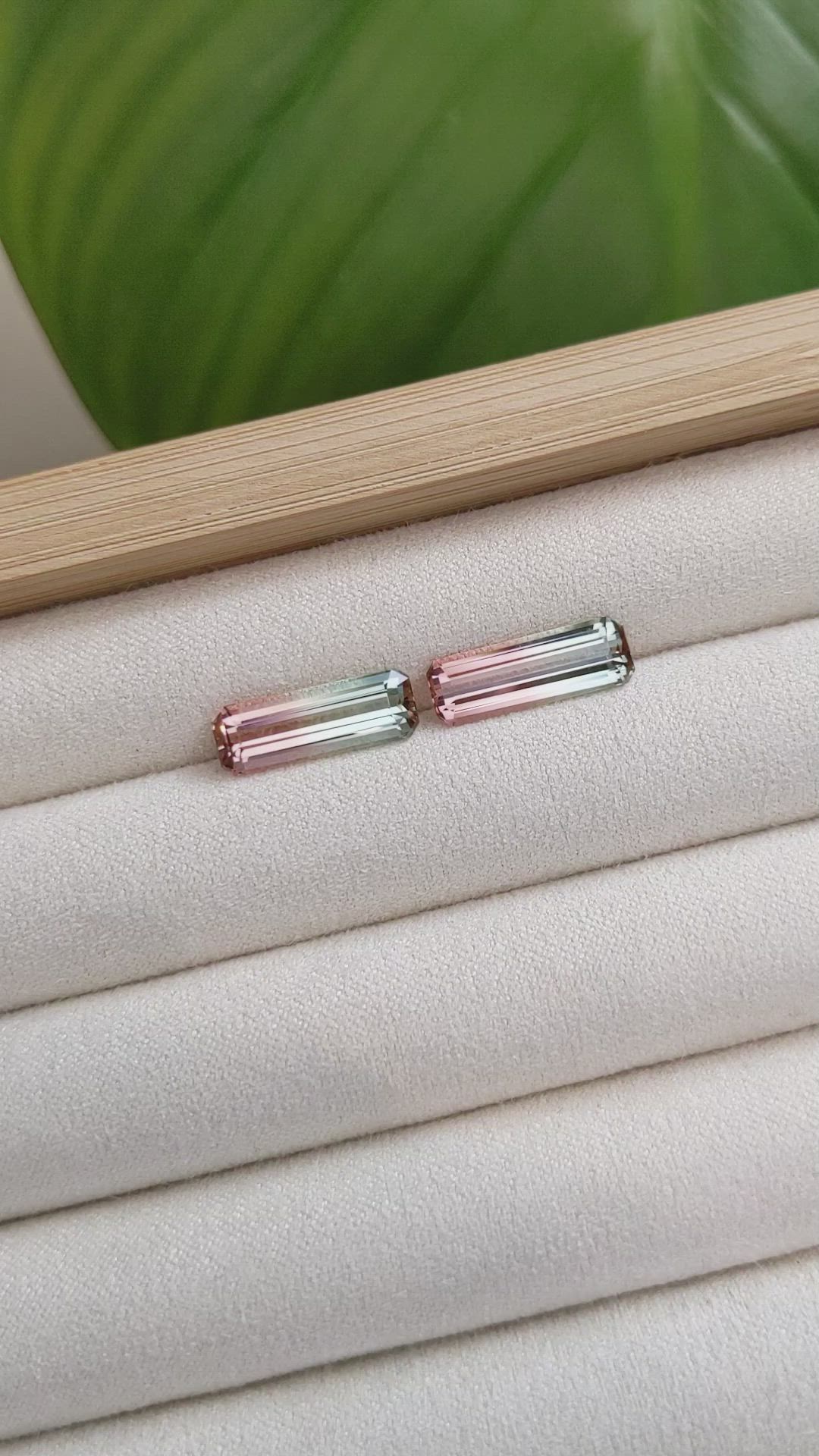 6.73 Ct.Tw.Total Carat Weight Tourmaline Pair from Brazil Size Video