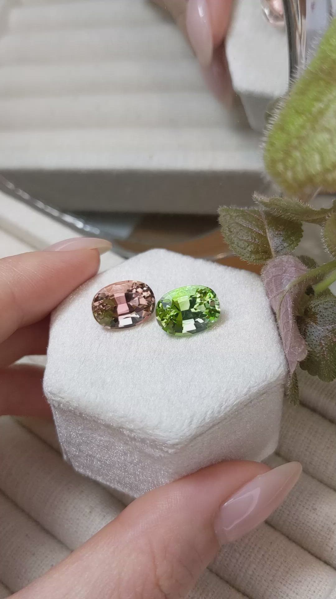 9.80&nbsp;Ct.Tw.Total Carat Weight Tourmaline Pair from Mozambique Size Video