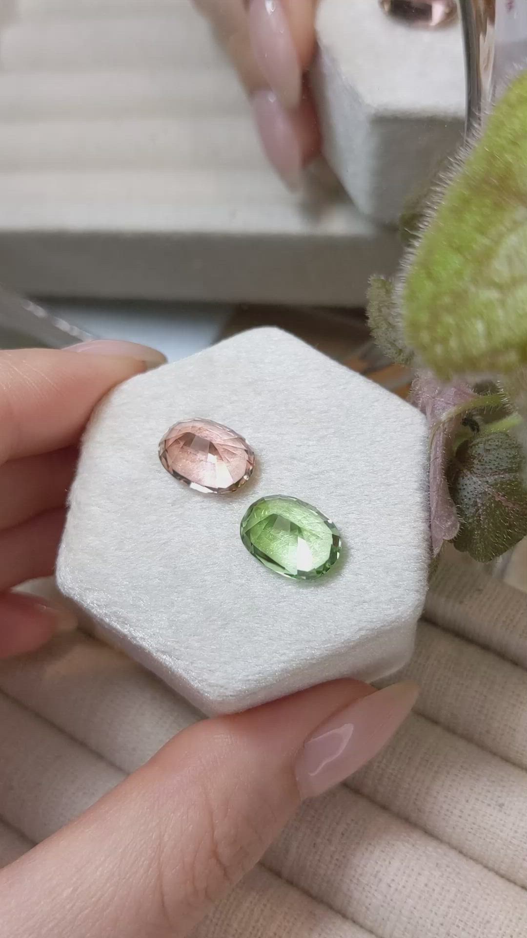 9.80&nbsp;Ct.Tw.Total Carat Weight Tourmaline Pair from Mozambique Size Video