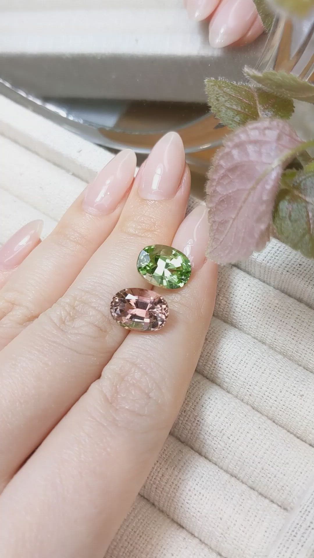 9.80&nbsp;Ct.Tw.Total Carat Weight Tourmaline Pair from Mozambique Size Video