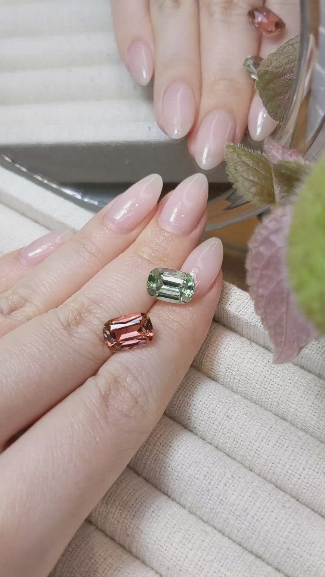 7.08 Ct.Tw.Total Carat Weight Tourmaline Pair from Mozambique Size Video