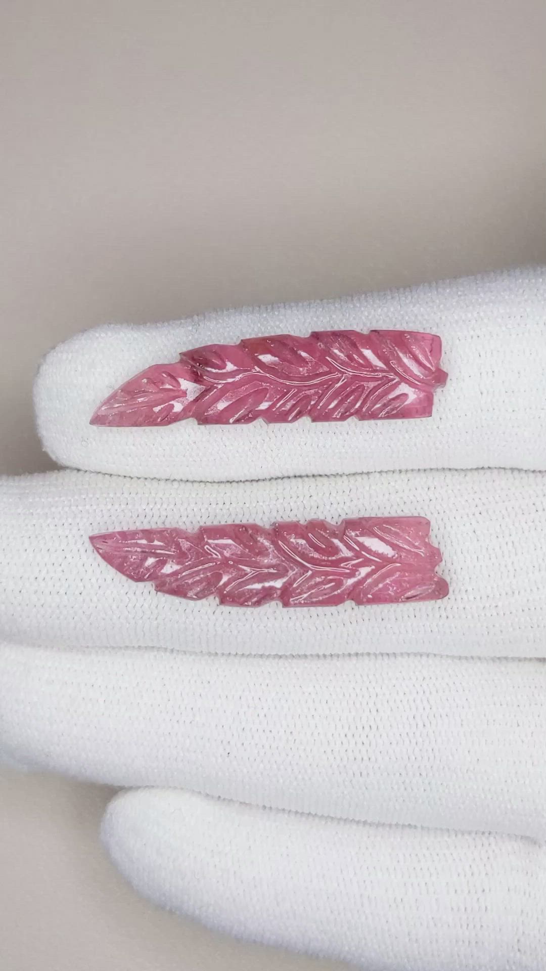 18.81 Ct.Tw.Total Carat Weight Tourmaline Pair from Mozambique Size Video