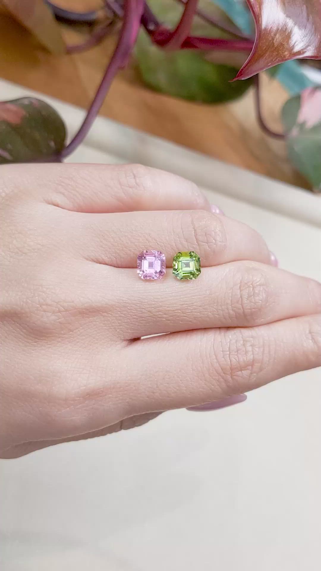 3.13&nbsp;Ct.Tw.Total Carat Weight Tourmaline Pair from Mozambique Size Video