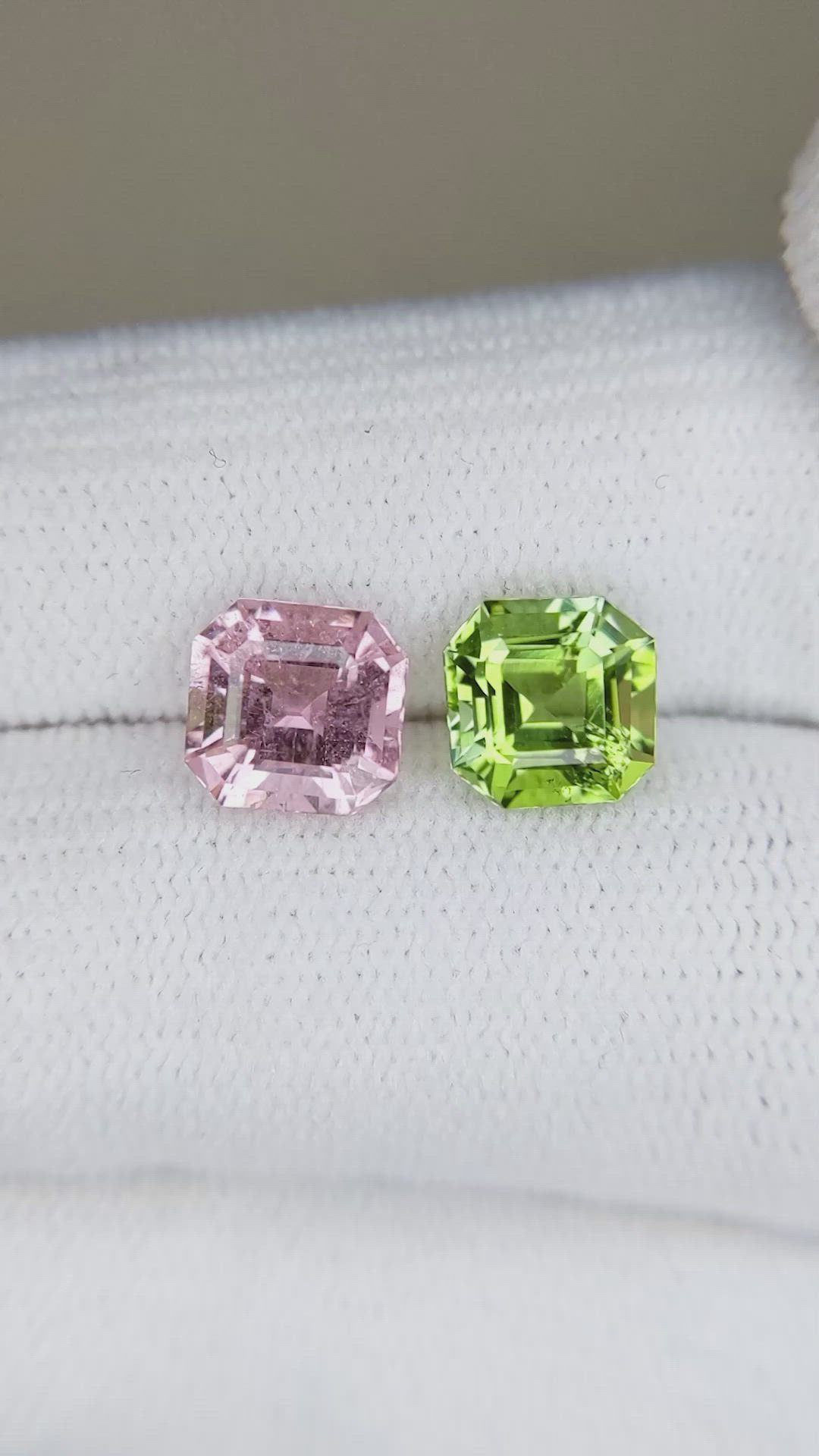 3.13&nbsp;Ct.Tw.Total Carat Weight Tourmaline Pair from Mozambique Size Video