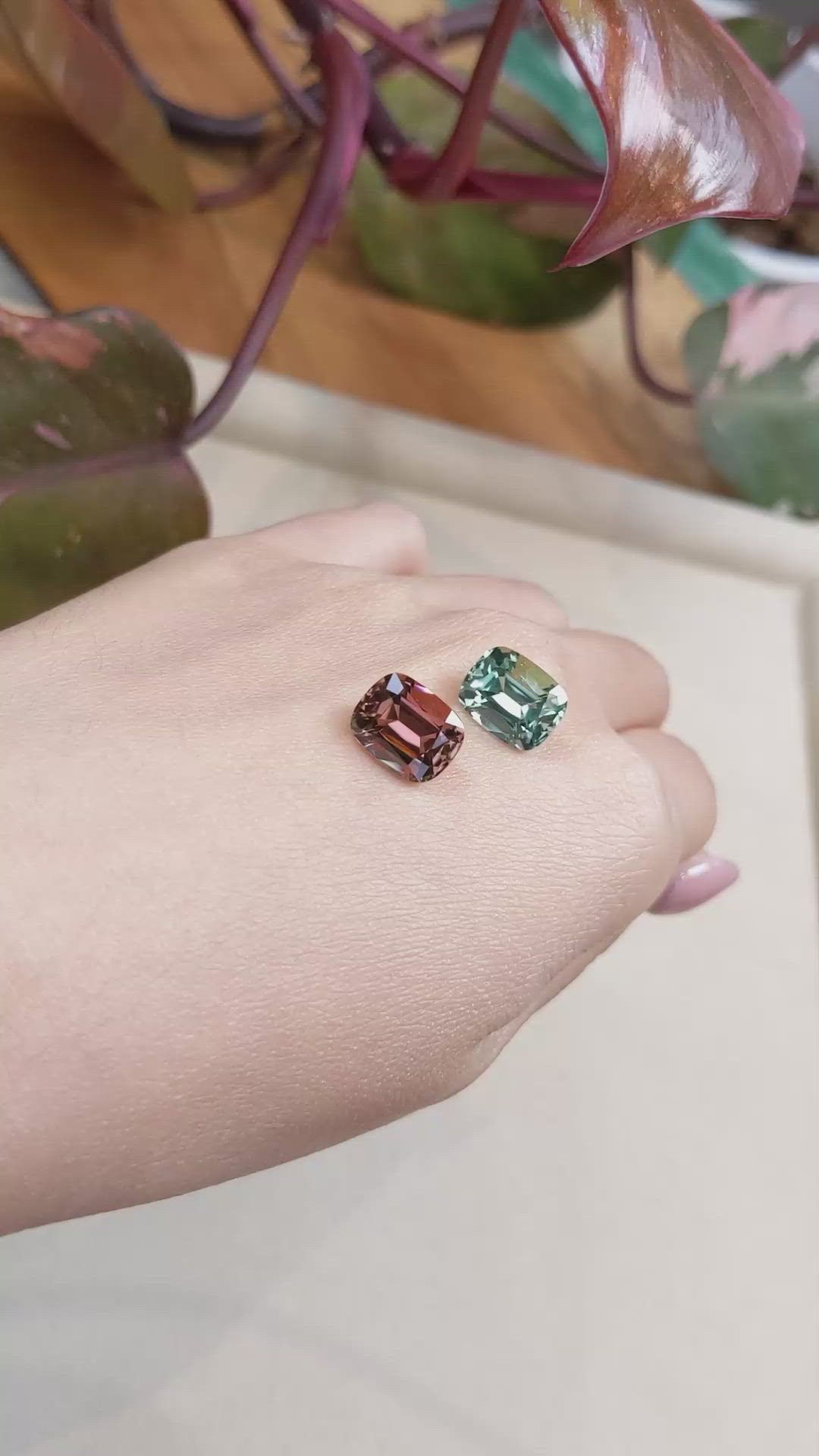 9.86&nbsp;Ct.Tw.Total Carat Weight Tourmaline Pair from Mozambique Size Video