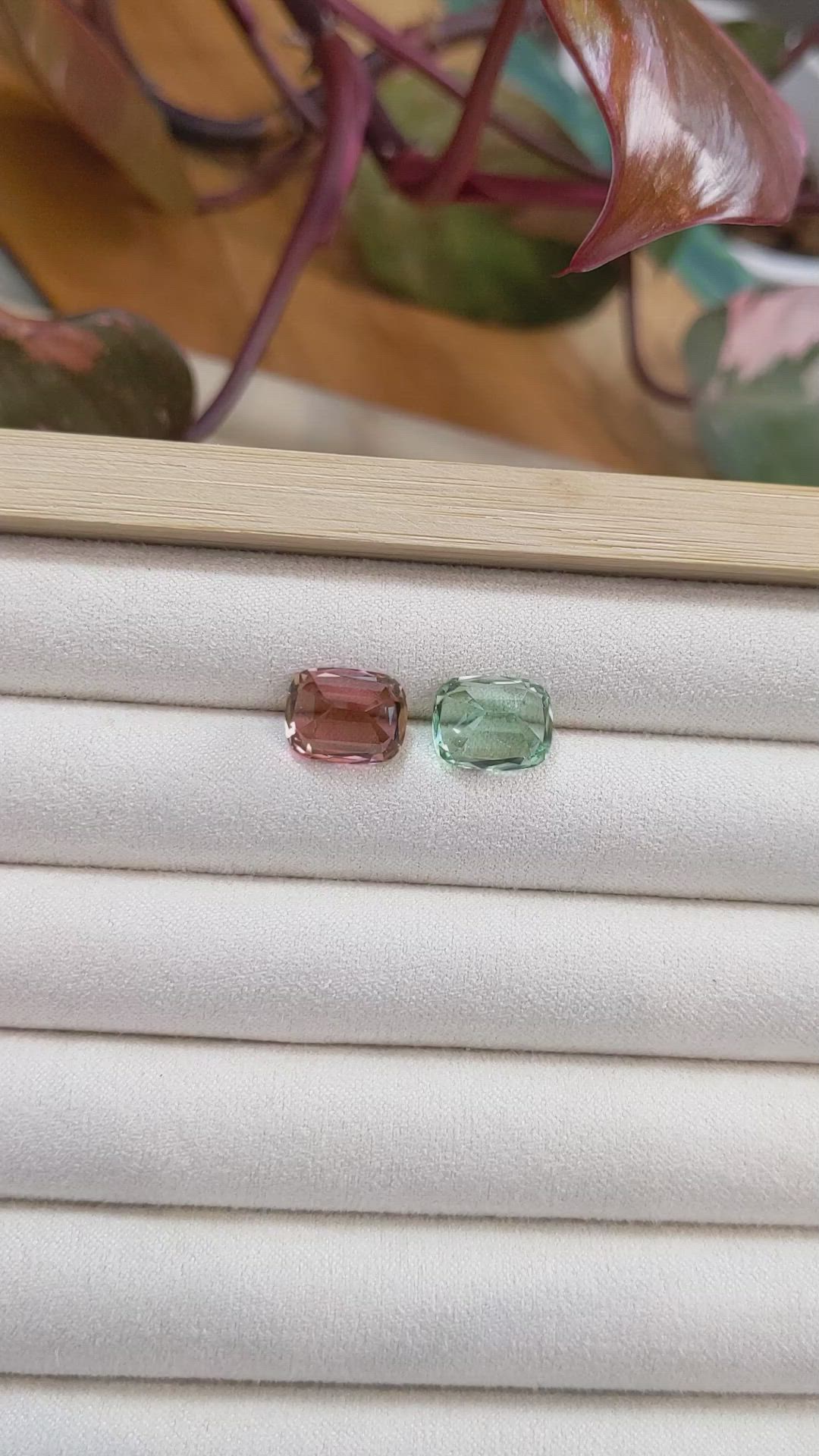 9.86&nbsp;Ct.Tw.Total Carat Weight Tourmaline Pair from Mozambique Size Video