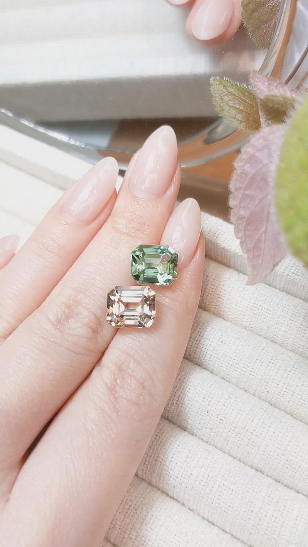 9.68 Ct.Tw.Total Carat Weight Tourmaline Pair from Mozambique Size Video