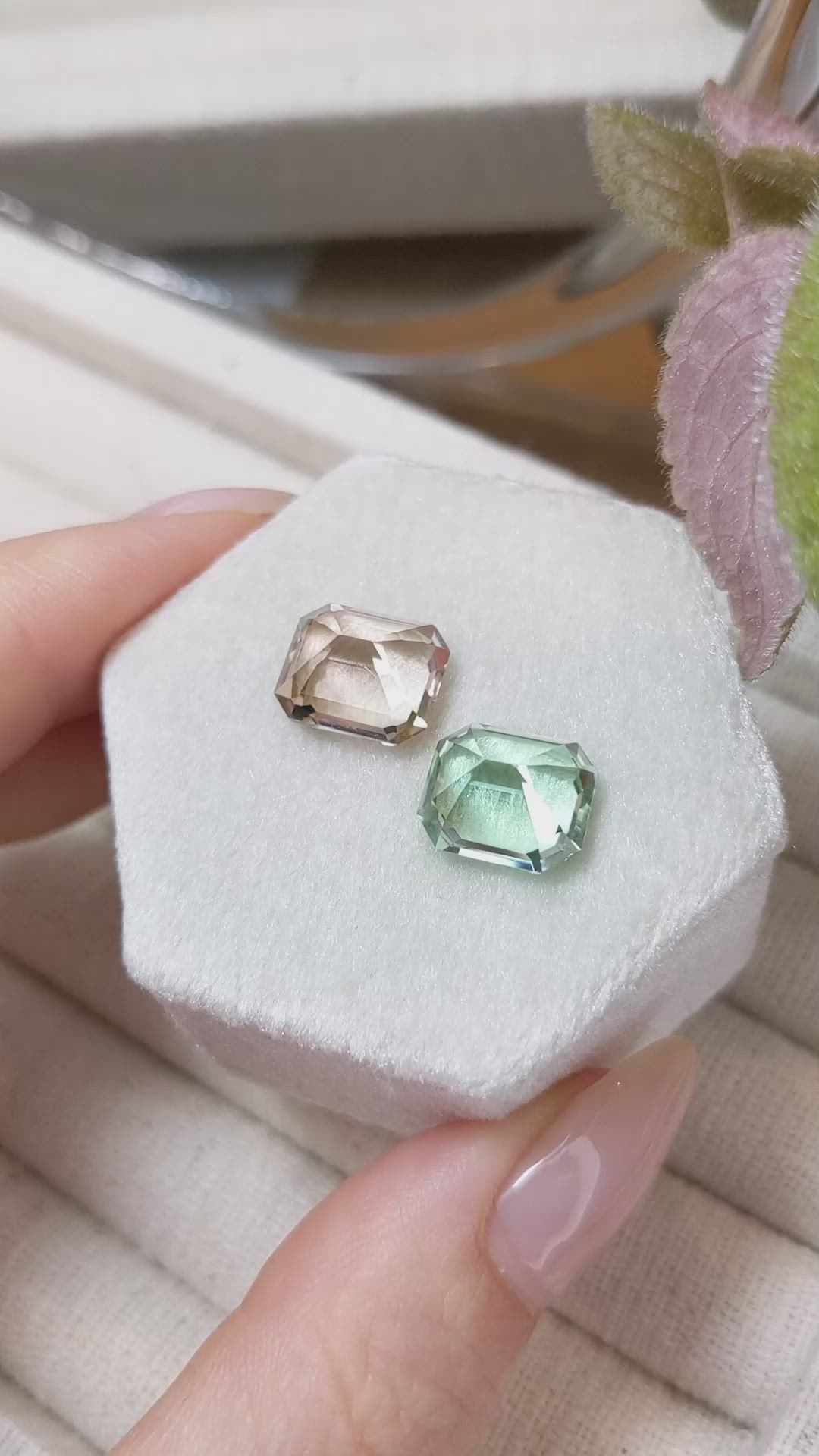 9.68 Ct.Tw.Total Carat Weight Tourmaline Pair from Mozambique Size Video