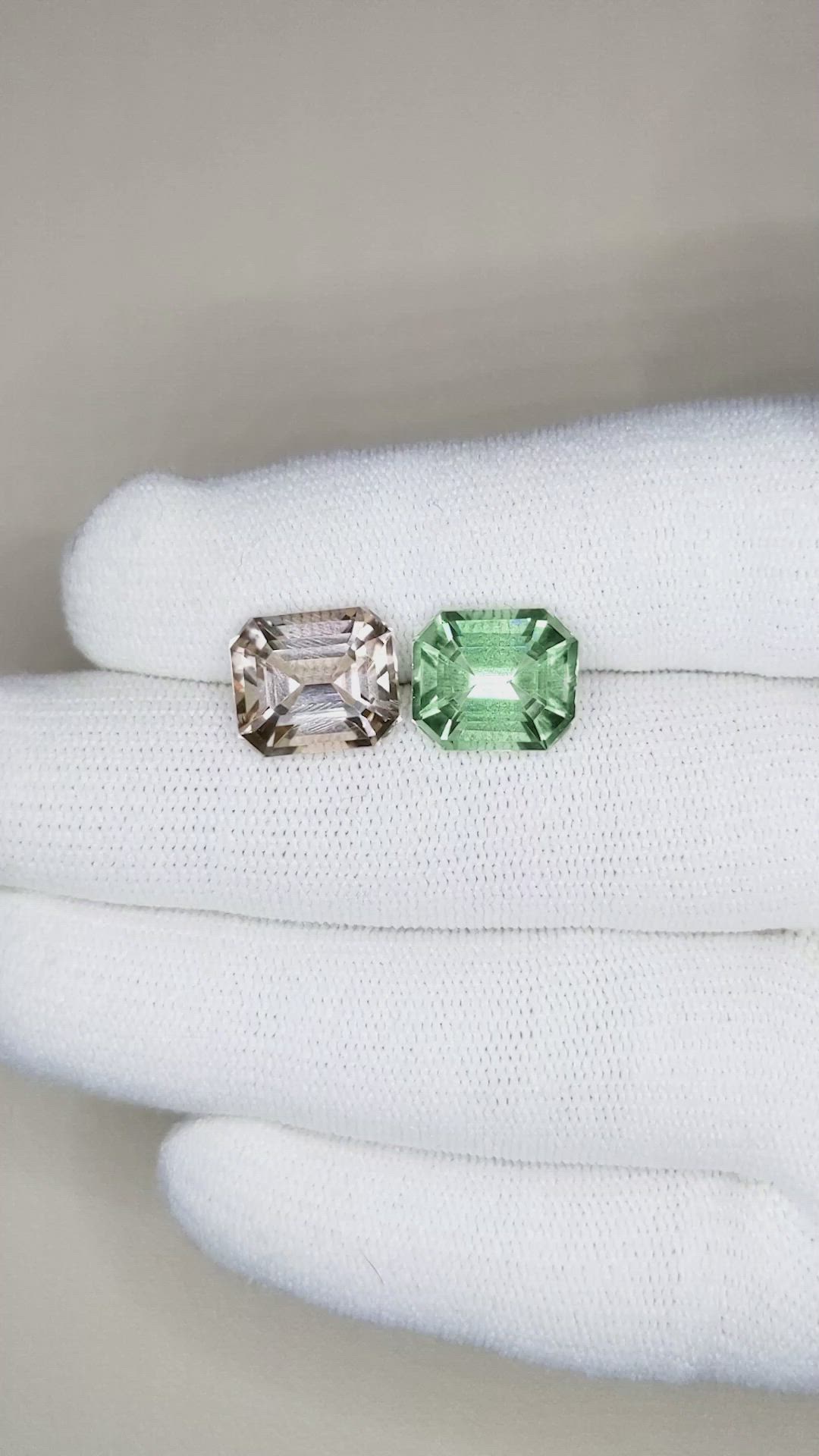 9.68 Ct.Tw.Total Carat Weight Tourmaline Pair from Mozambique Size Video