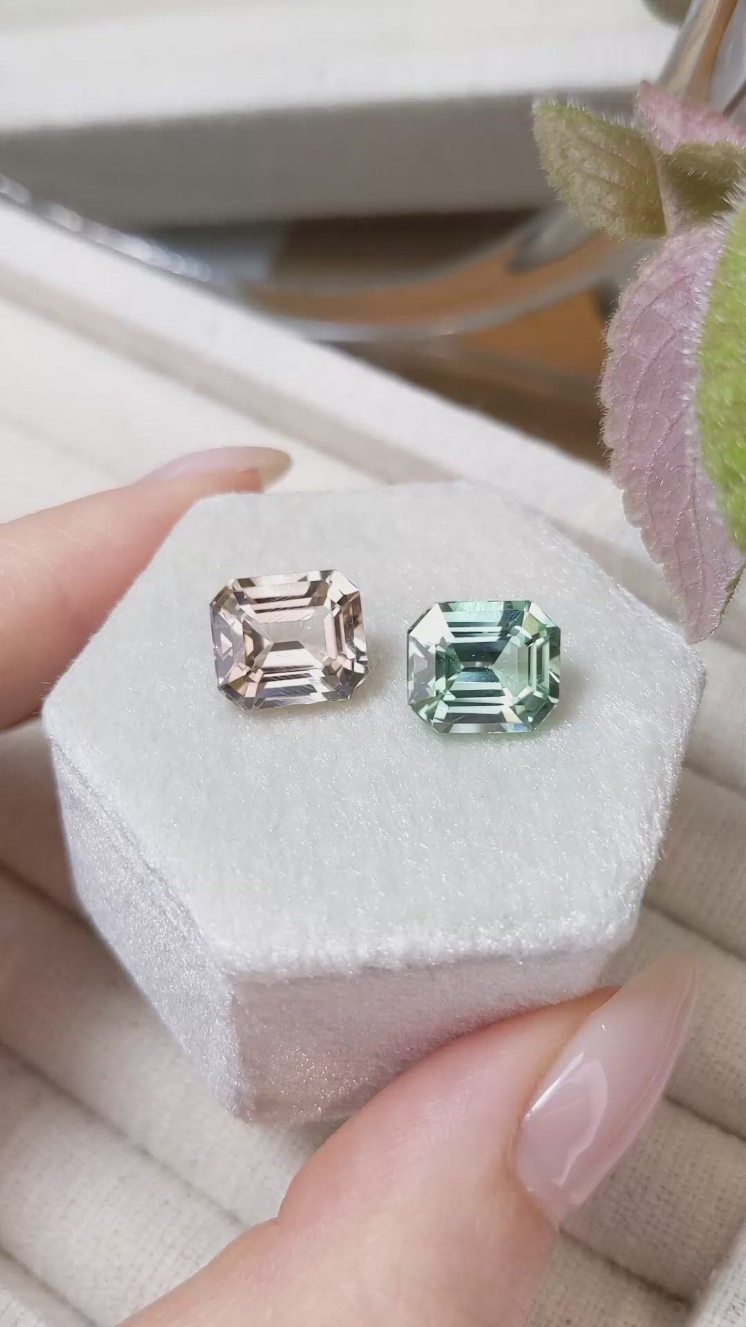 9.68 Ct.Tw.Total Carat Weight Tourmaline Pair from Mozambique Size Video