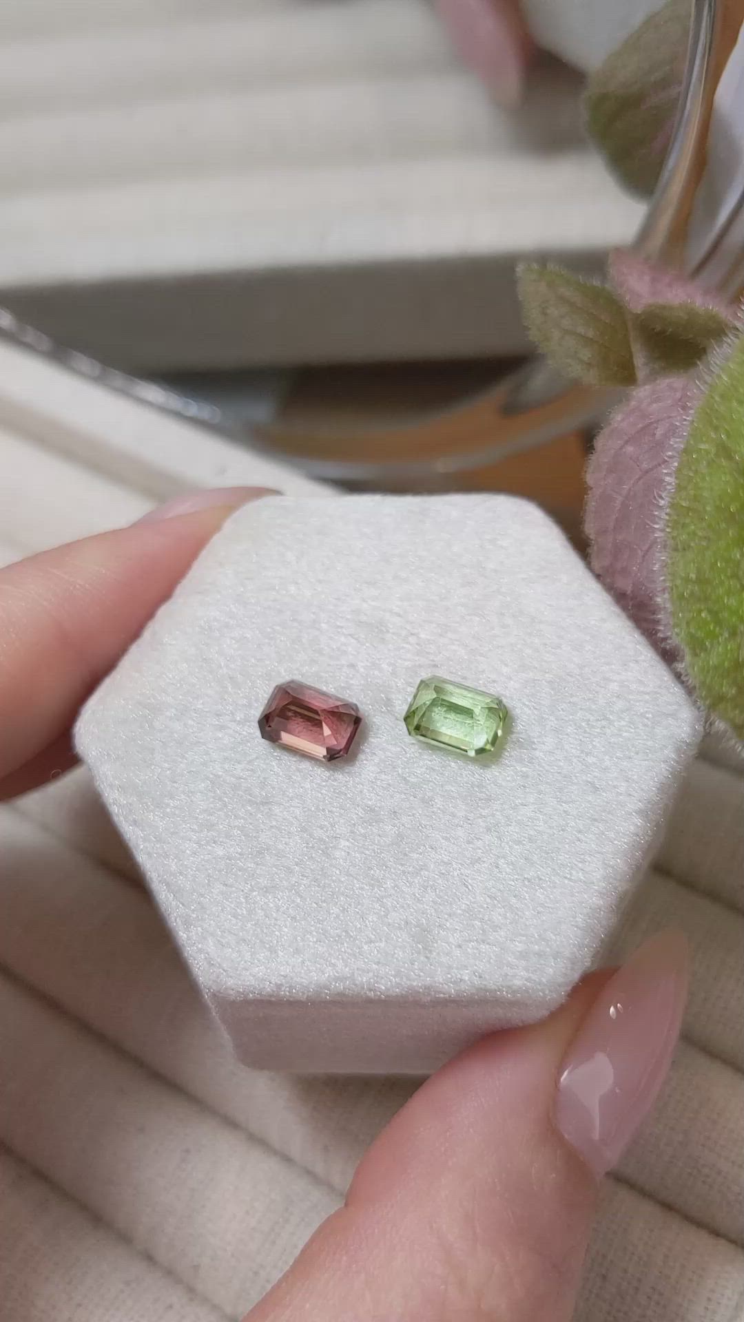 2.70 Ct.Tw.Total Carat Weight Tourmaline Pair from Mozambique Size Video