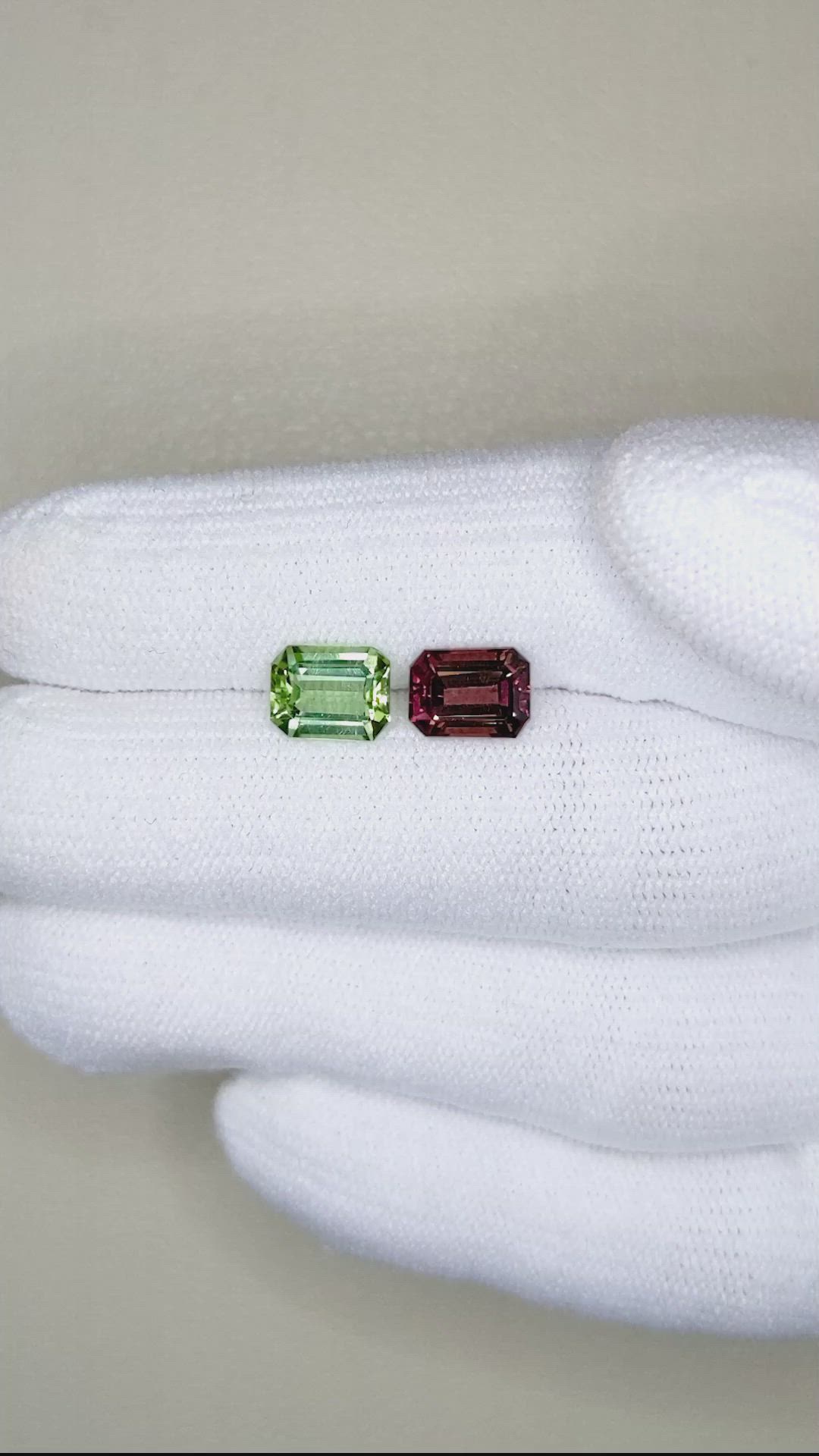 2.70 Ct.Tw.Total Carat Weight Tourmaline Pair from Mozambique Size Video