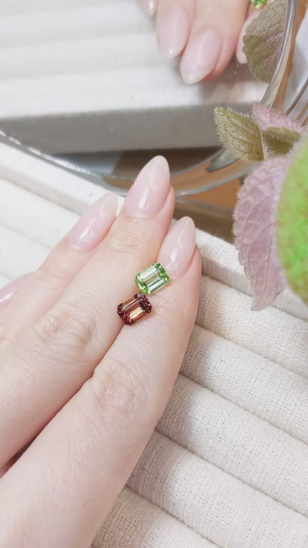 2.70 Ct.Tw.Total Carat Weight Tourmaline Pair from Mozambique Size Video