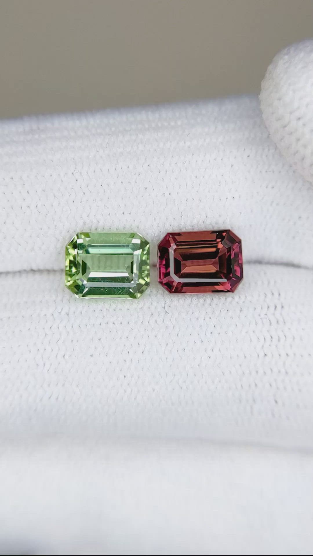 2.70 Ct.Tw.Total Carat Weight Tourmaline Pair from Mozambique Size Video