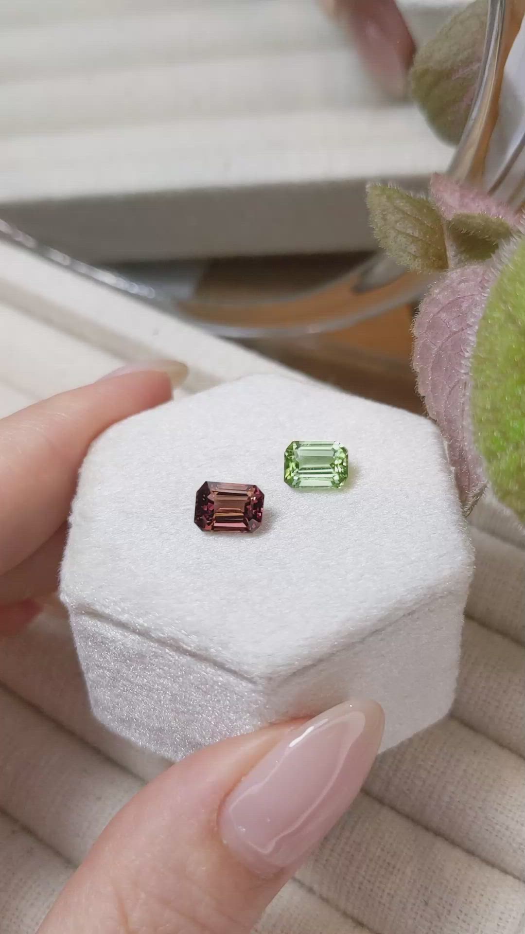 2.70 Ct.Tw.Total Carat Weight Tourmaline Pair from Mozambique Size Video