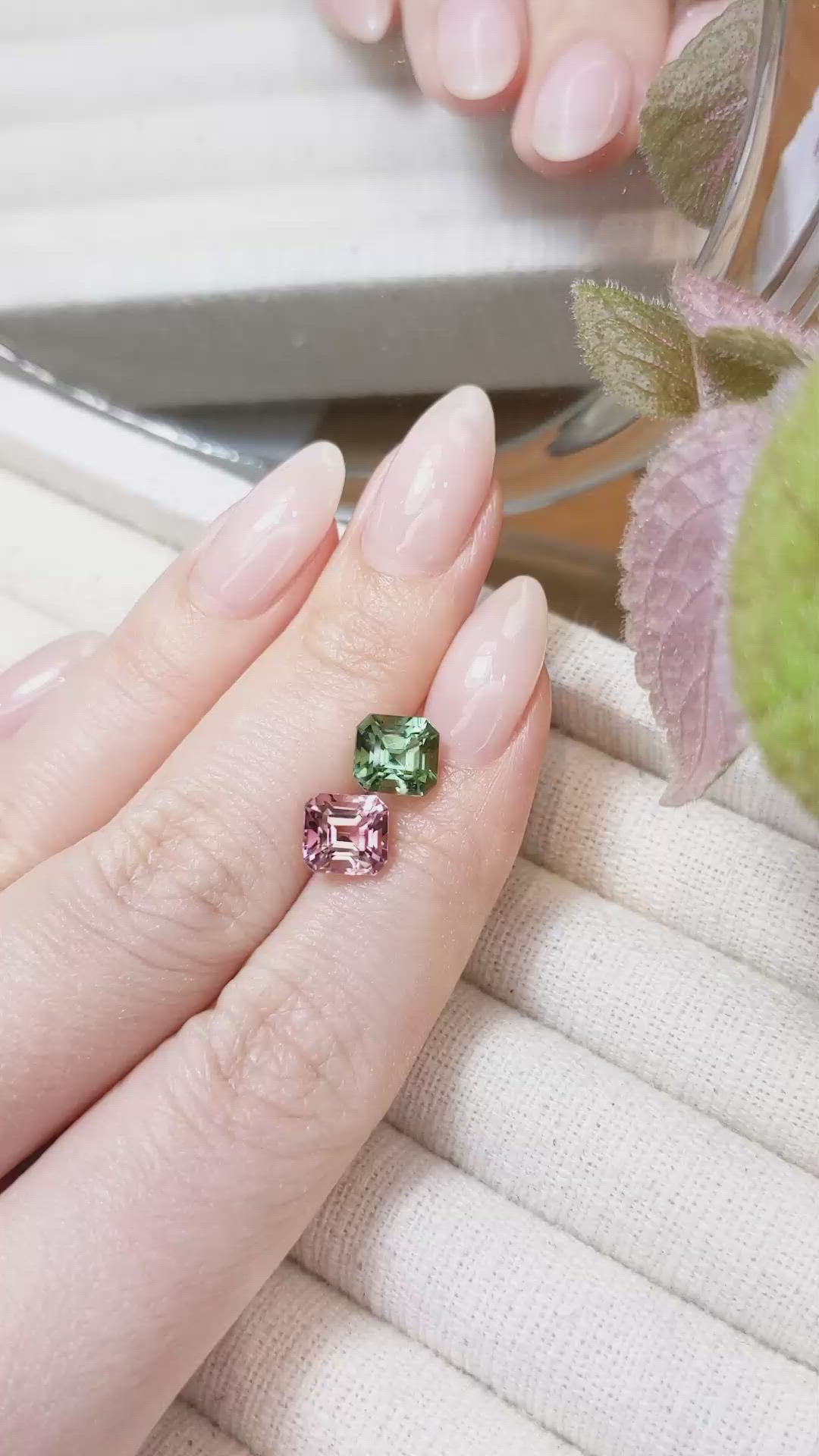 4.00 Ct.Tw.Total Carat Weight Tourmaline Pair from Mozambique Size Video