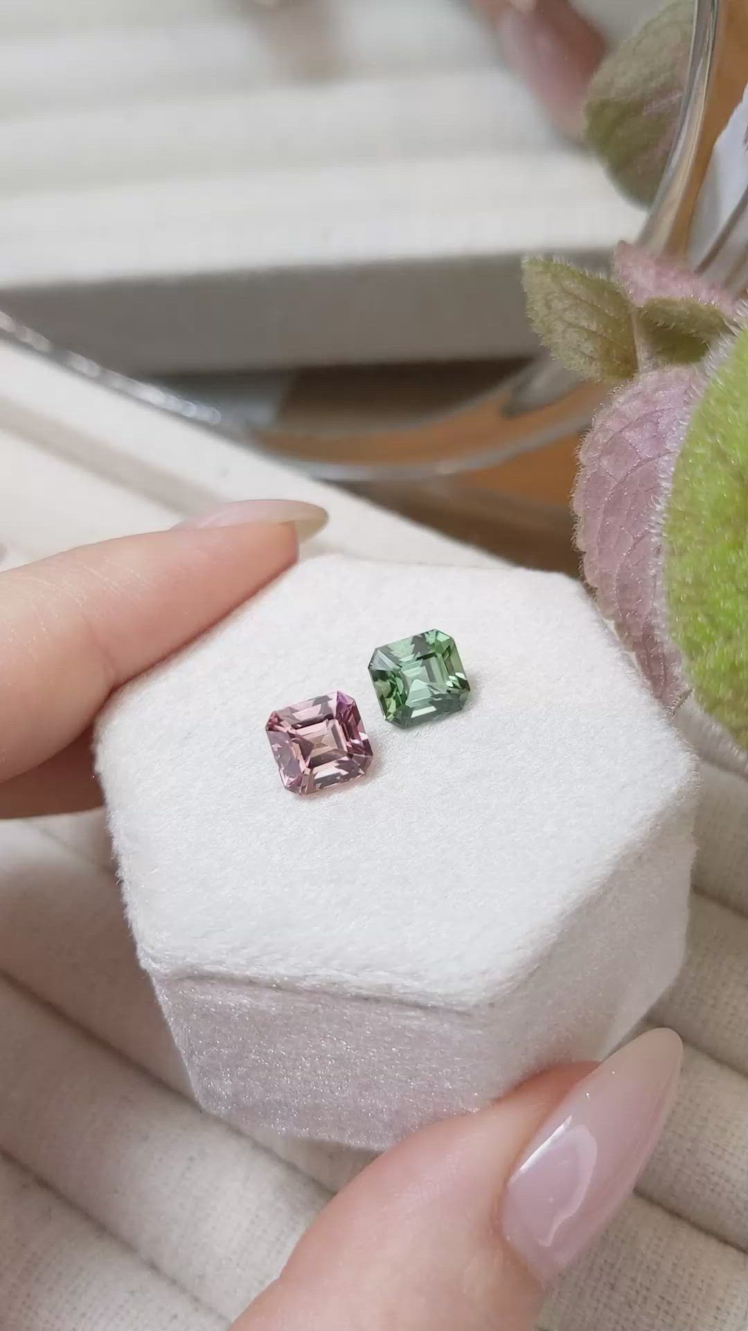 4.00 Ct.Tw.Total Carat Weight Tourmaline Pair from Mozambique Size Video