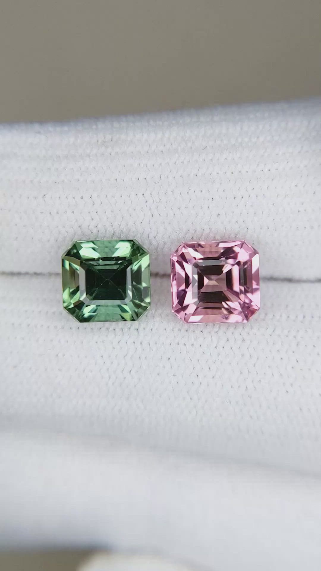4.00 Ct.Tw.Total Carat Weight Tourmaline Pair from Mozambique Size Video