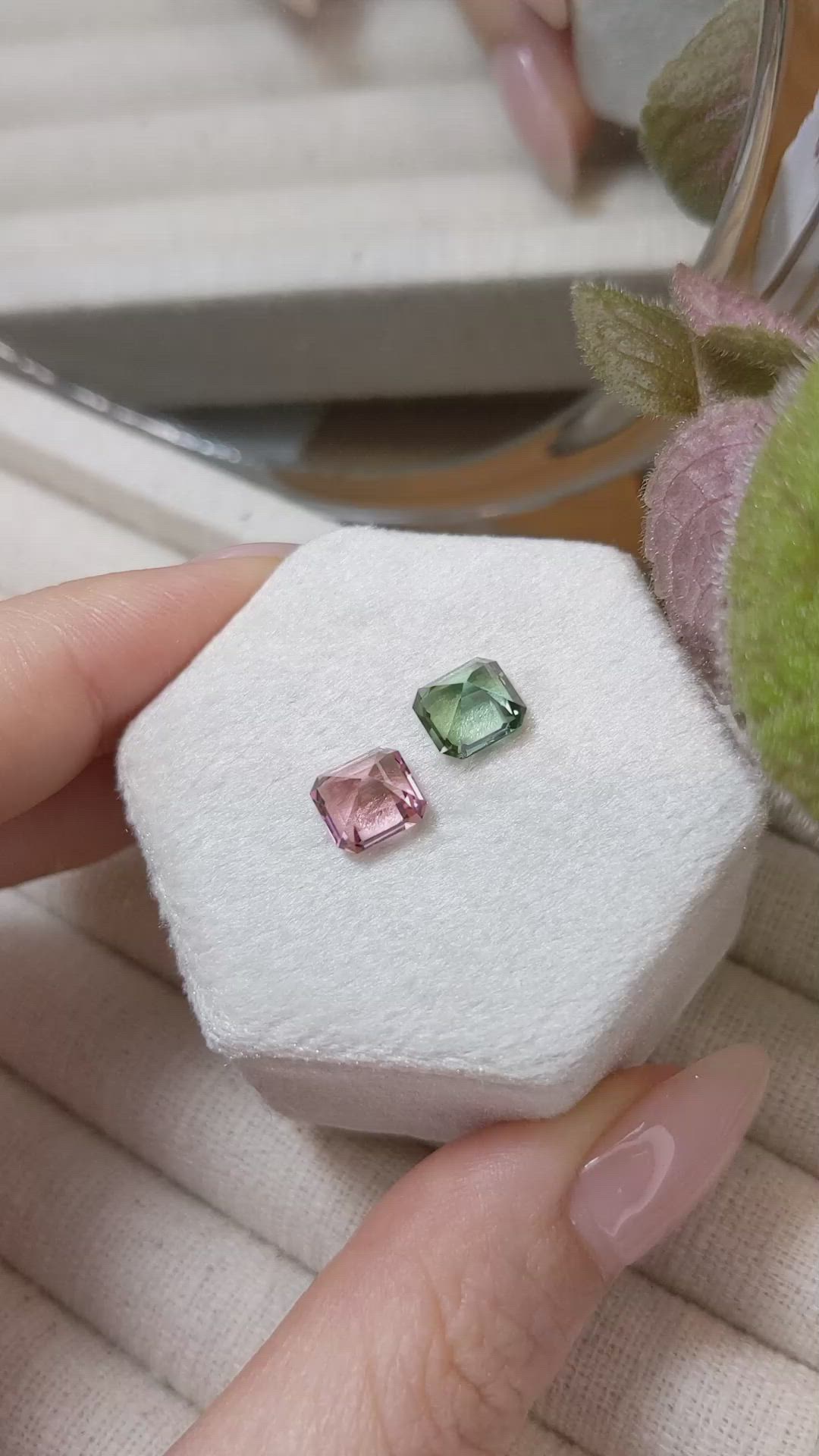 4.00 Ct.Tw.Total Carat Weight Tourmaline Pair from Mozambique Size Video