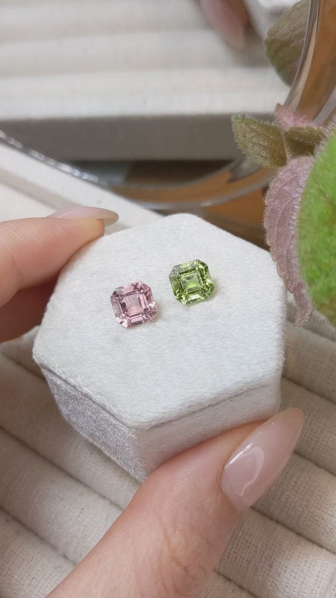 3.62 Ct.Tw.Total Carat Weight Tourmaline Pair from Mozambique Size Video