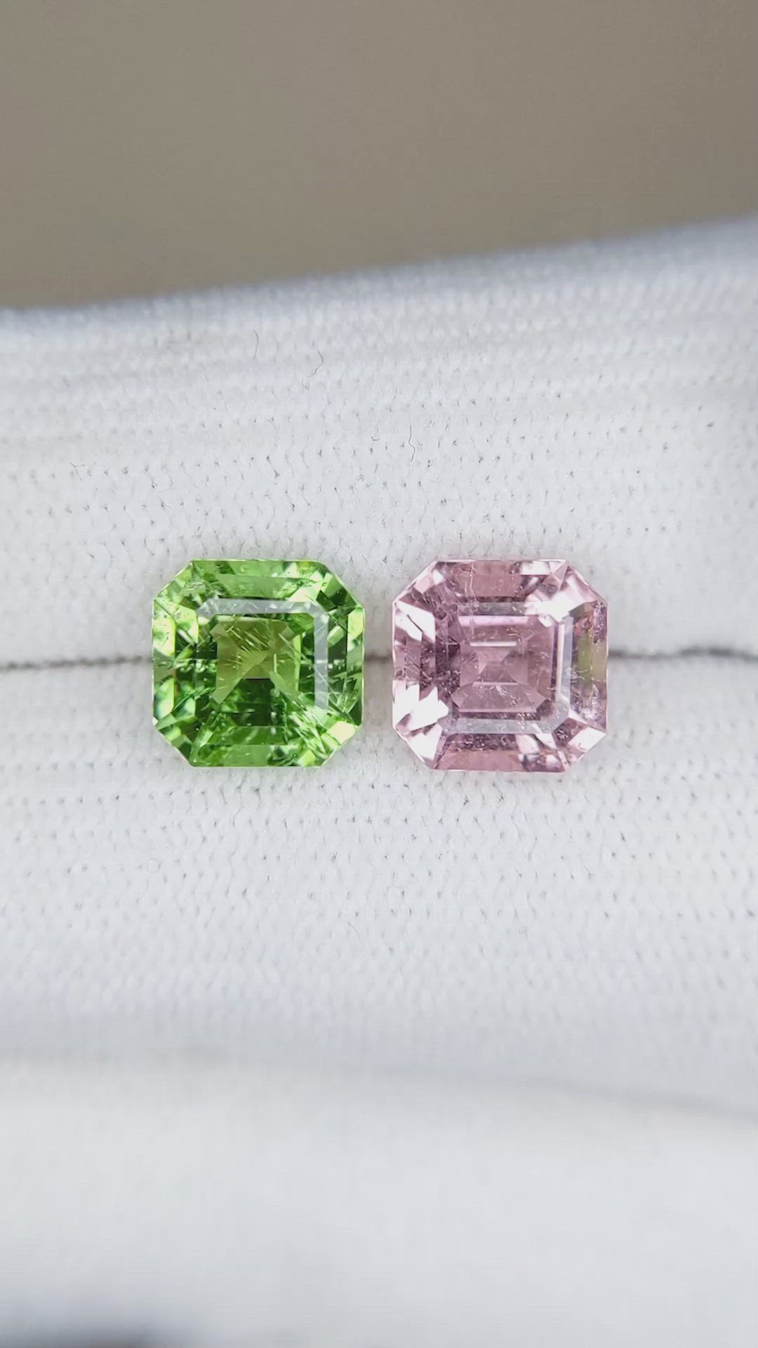 3.62 Ct.Tw.Total Carat Weight Tourmaline Pair from Mozambique Size Video