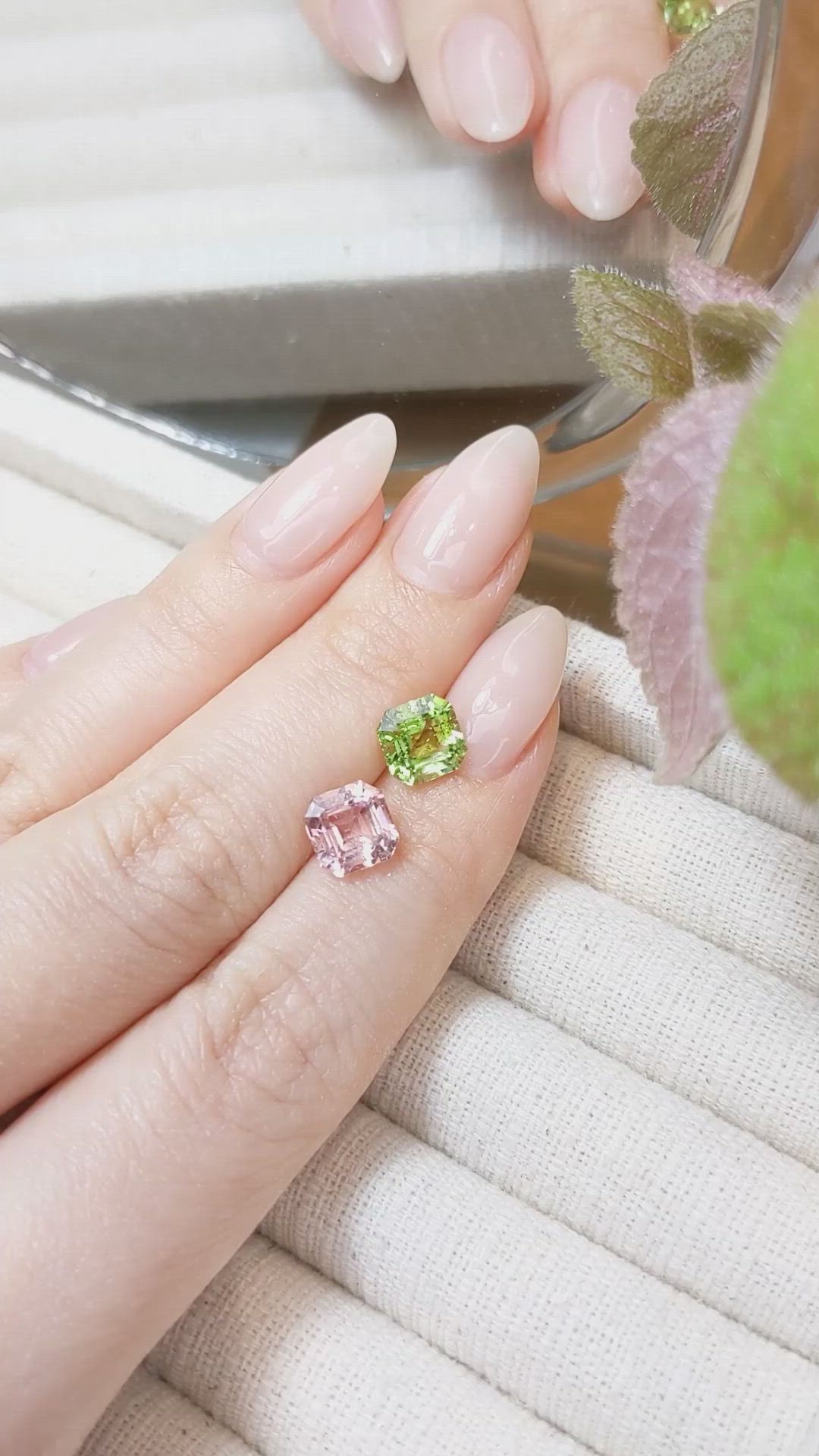 3.62 Ct.Tw.Total Carat Weight Tourmaline Pair from Mozambique Size Video